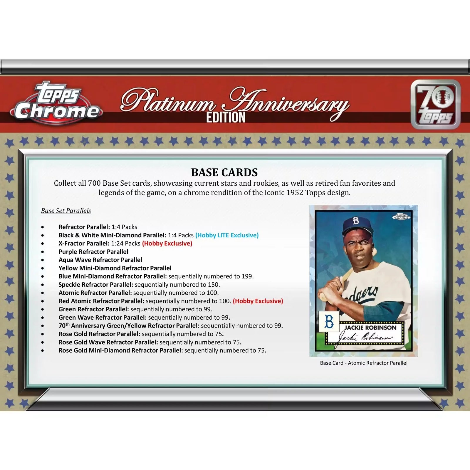 2021 Topps Chrome Platinum Anniversary Baseball Hobby LITE 16-Box Case (Ships Sealed Only)