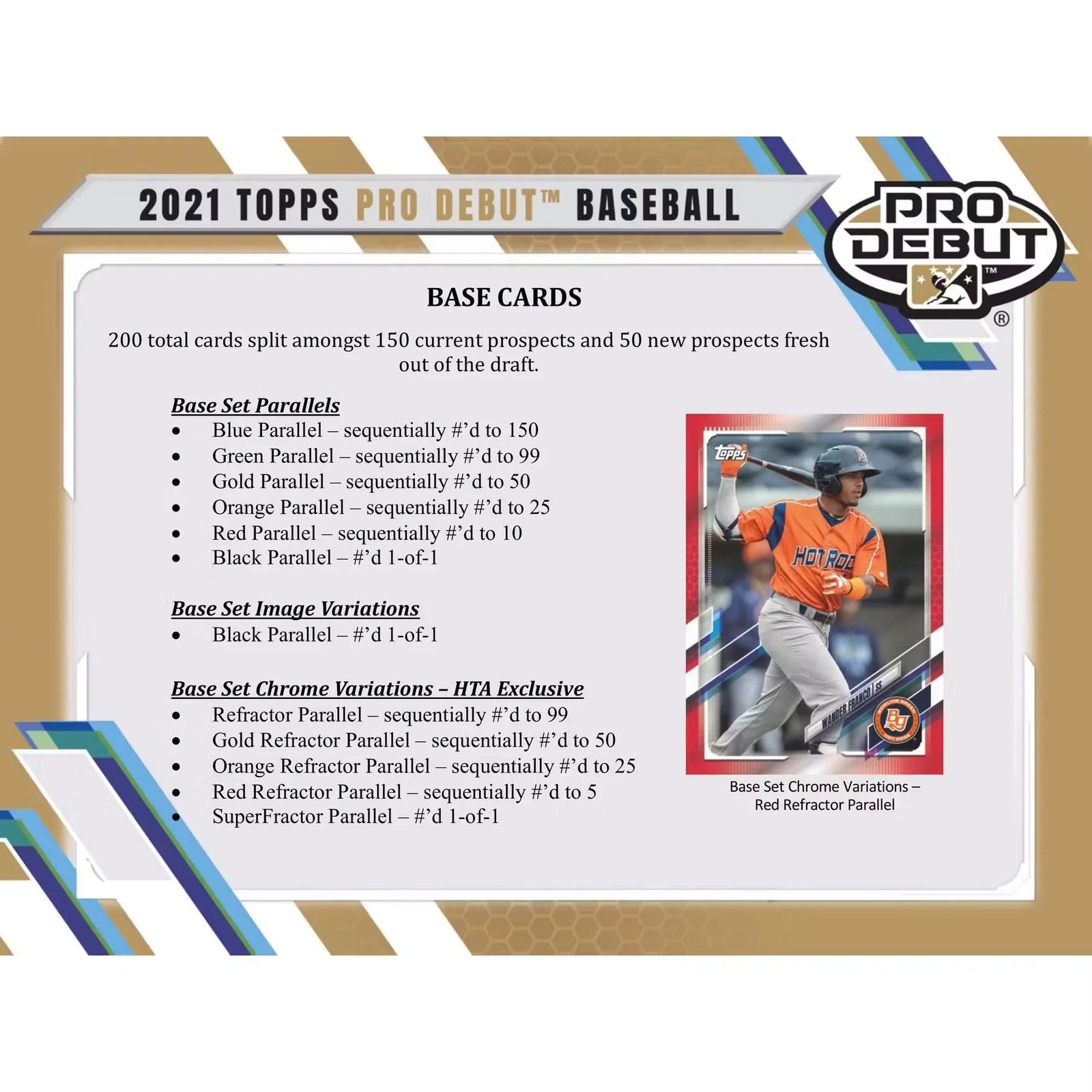 2021 Topps Pro Debut Baseball Hobby Jumbo 8-Box Case (Ships Sealed Only)