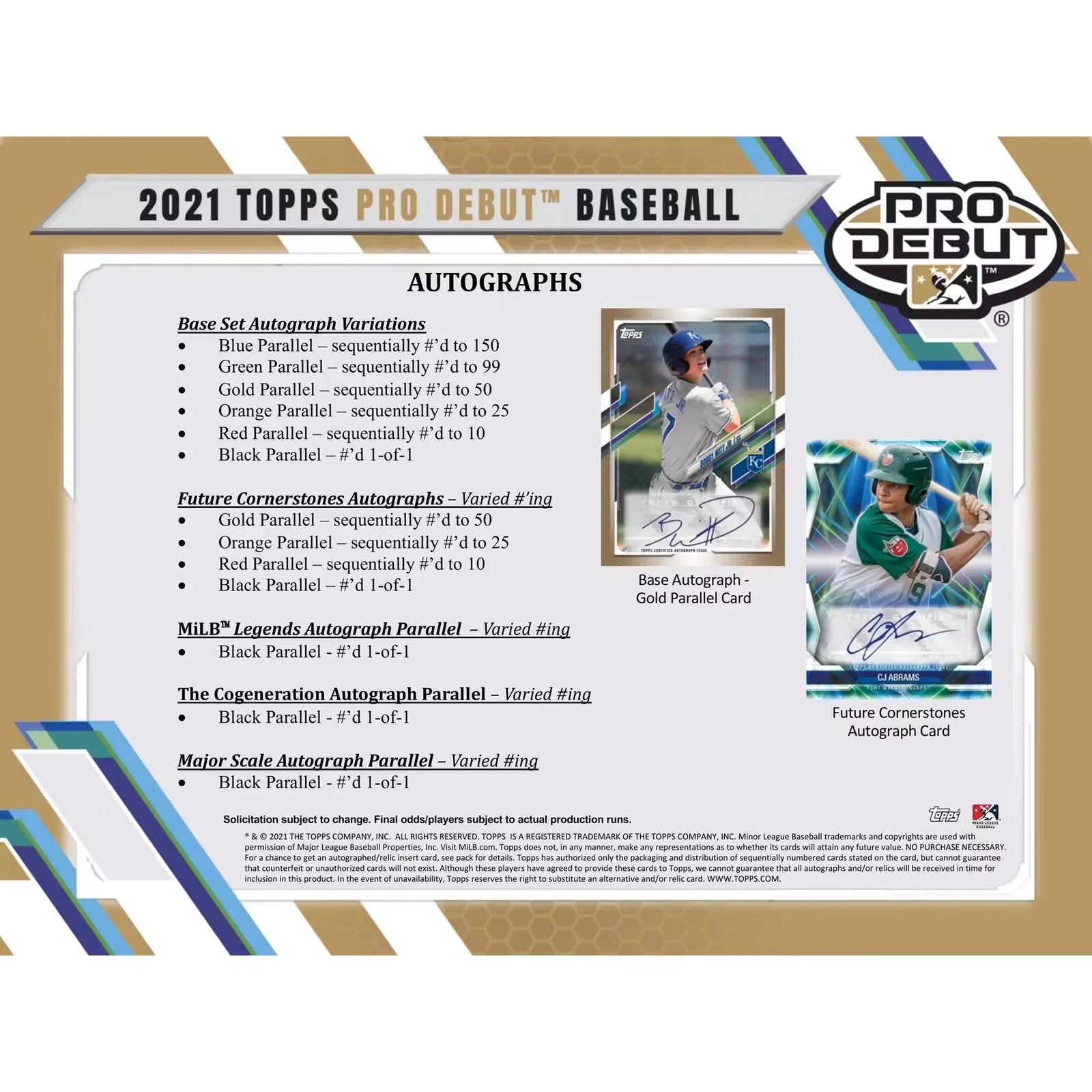 2021 Topps Pro Debut Baseball Hobby Jumbo 8-Box Case (Ships Sealed Only)