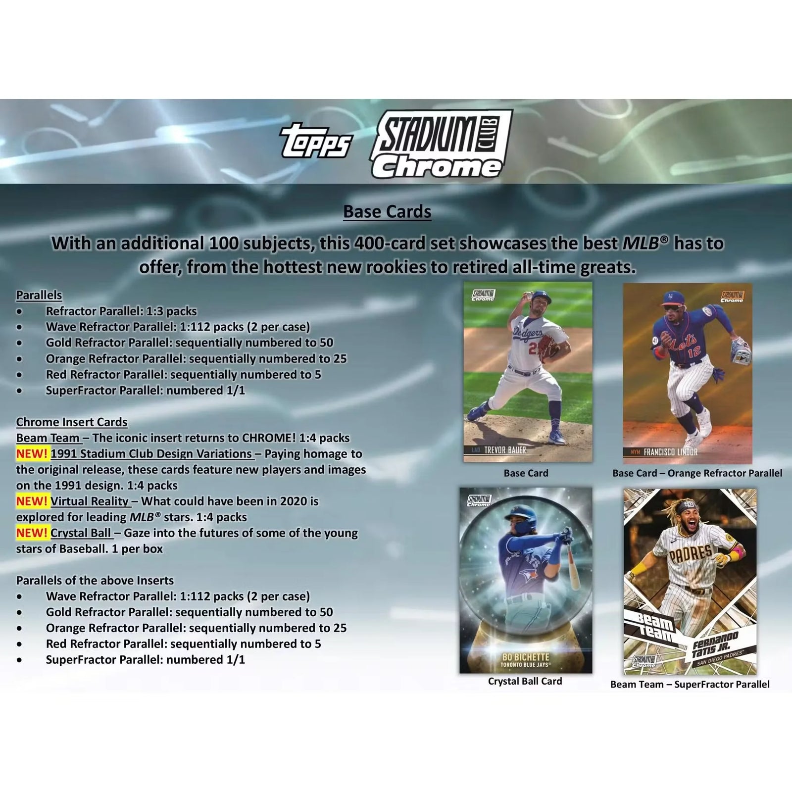2021 Topps Stadium Club Chrome Baseball Hobby | 16-Box Case (Ships Sealed Only)