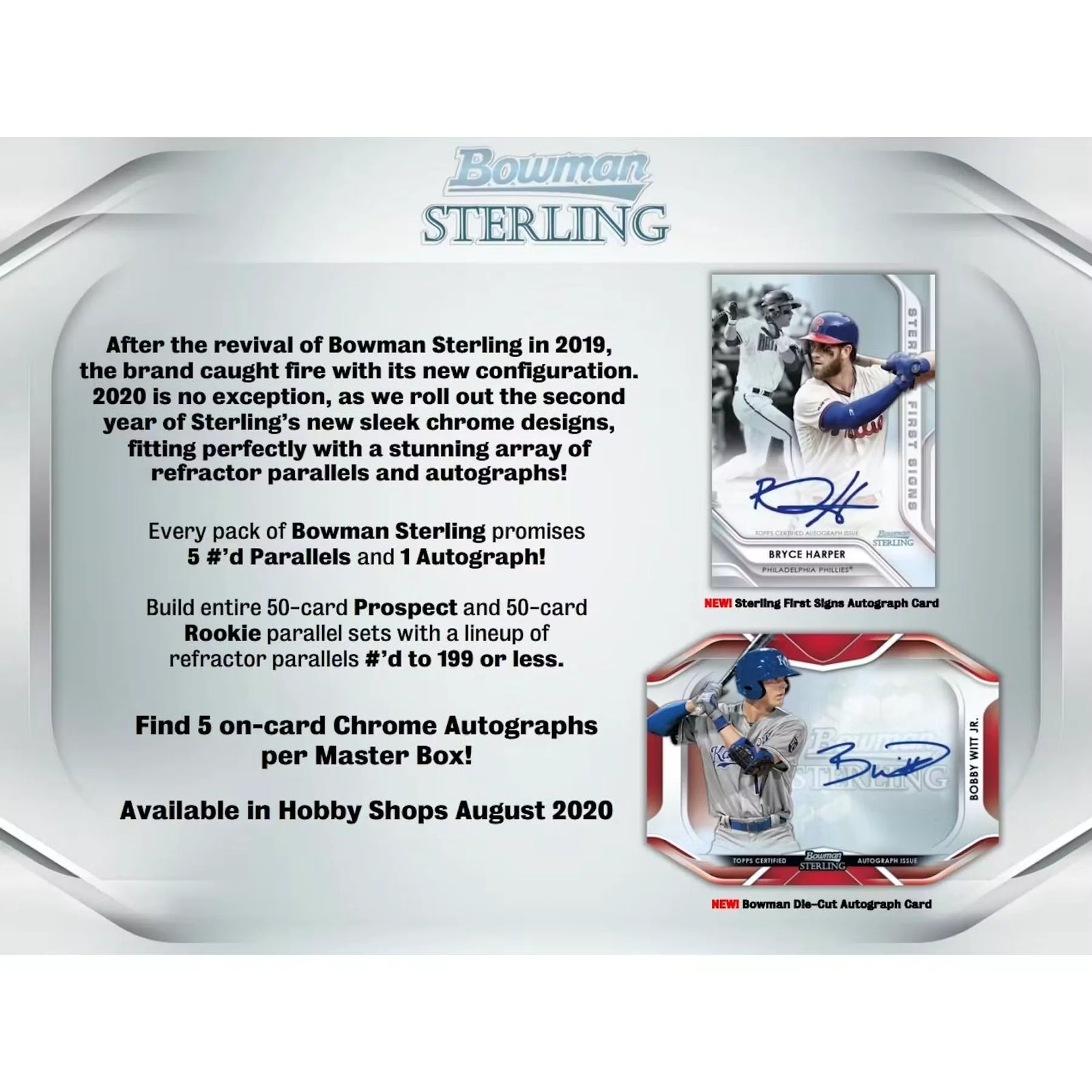 2020 Bowman Sterling Baseball Hobby 12-Box Case (Ships Sealed Only) - D