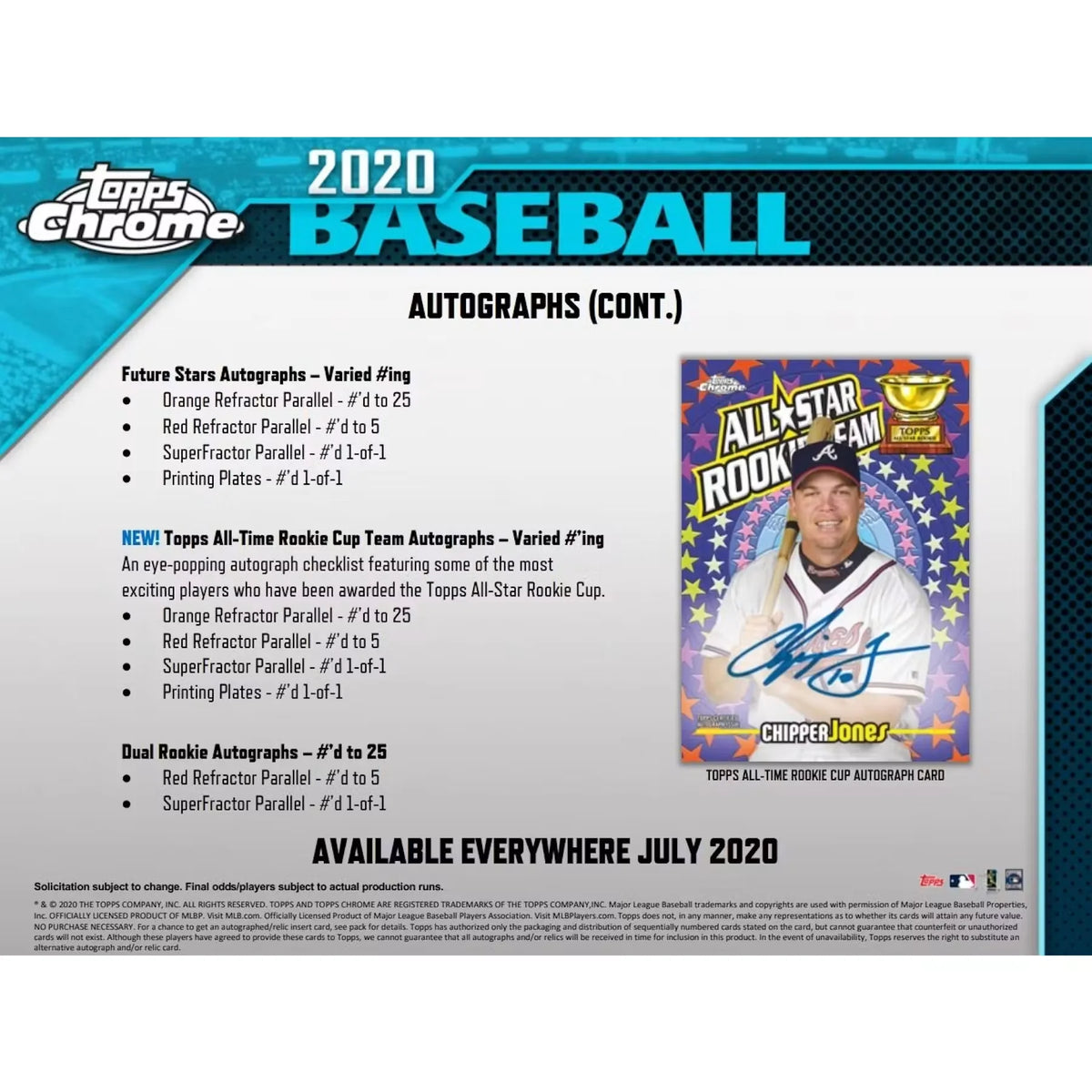 2020 Topps Chrome Baseball Hobby Jumbo 8-Box Case (Ships Sealed Only) | P2065166