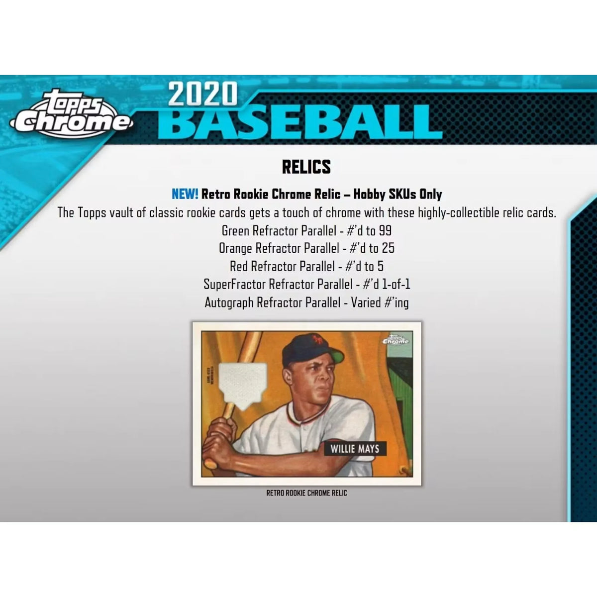 2020 Topps Chrome Baseball Hobby Jumbo 8-Box Case (Ships Sealed Only) | P2065166