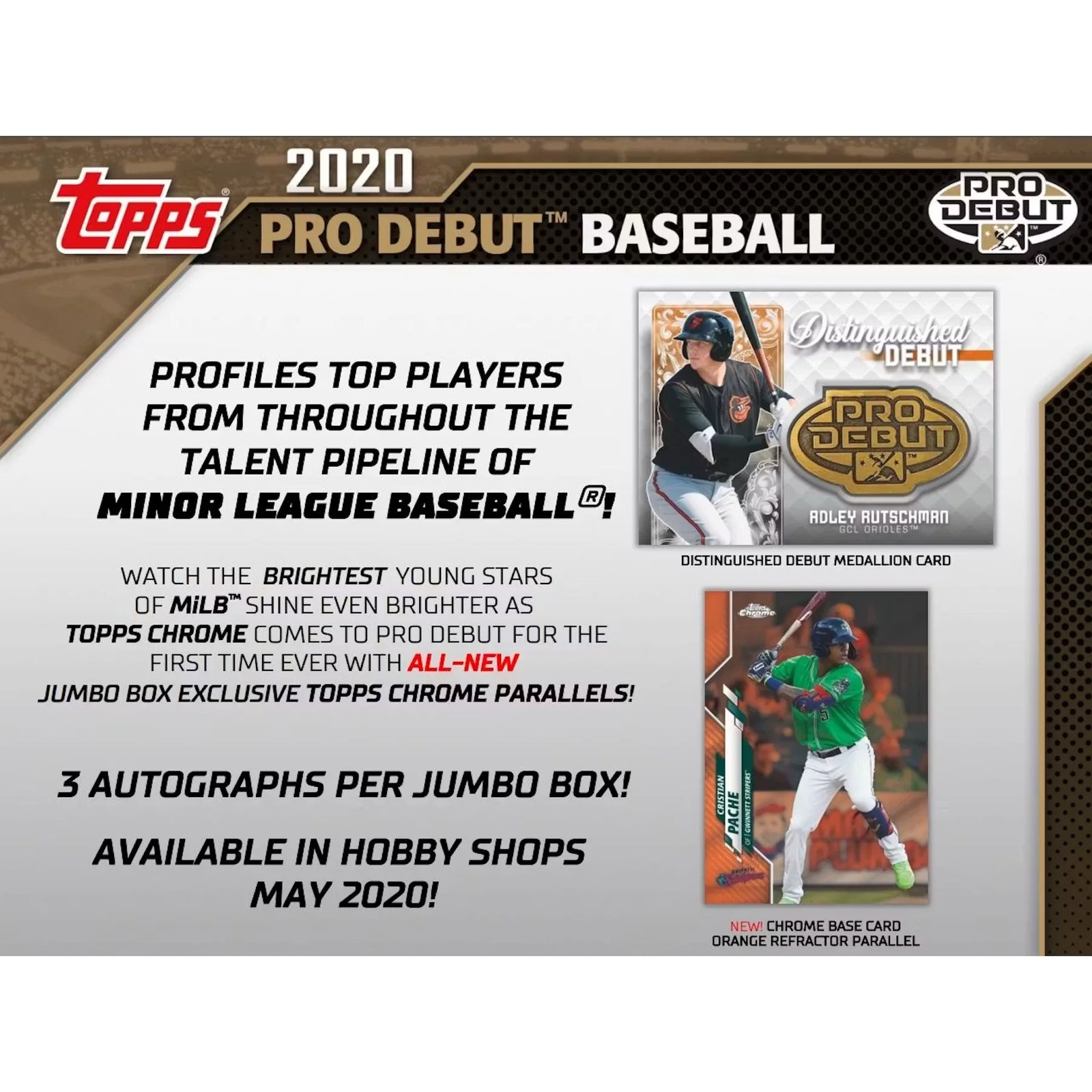 2020 Topps Pro Debut Baseball Hobby Jumbo 8-Box Case (Ships Sealed Only)