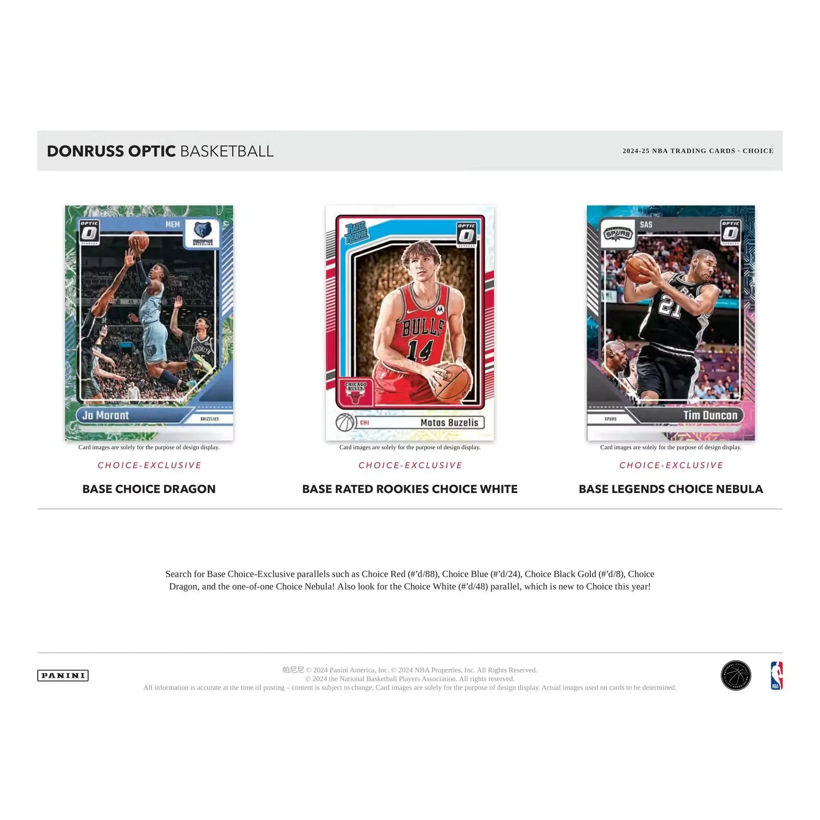 2024-25 Panini Donruss Optic Basketball Choice 20-Box Case (Ships Sealed Only)