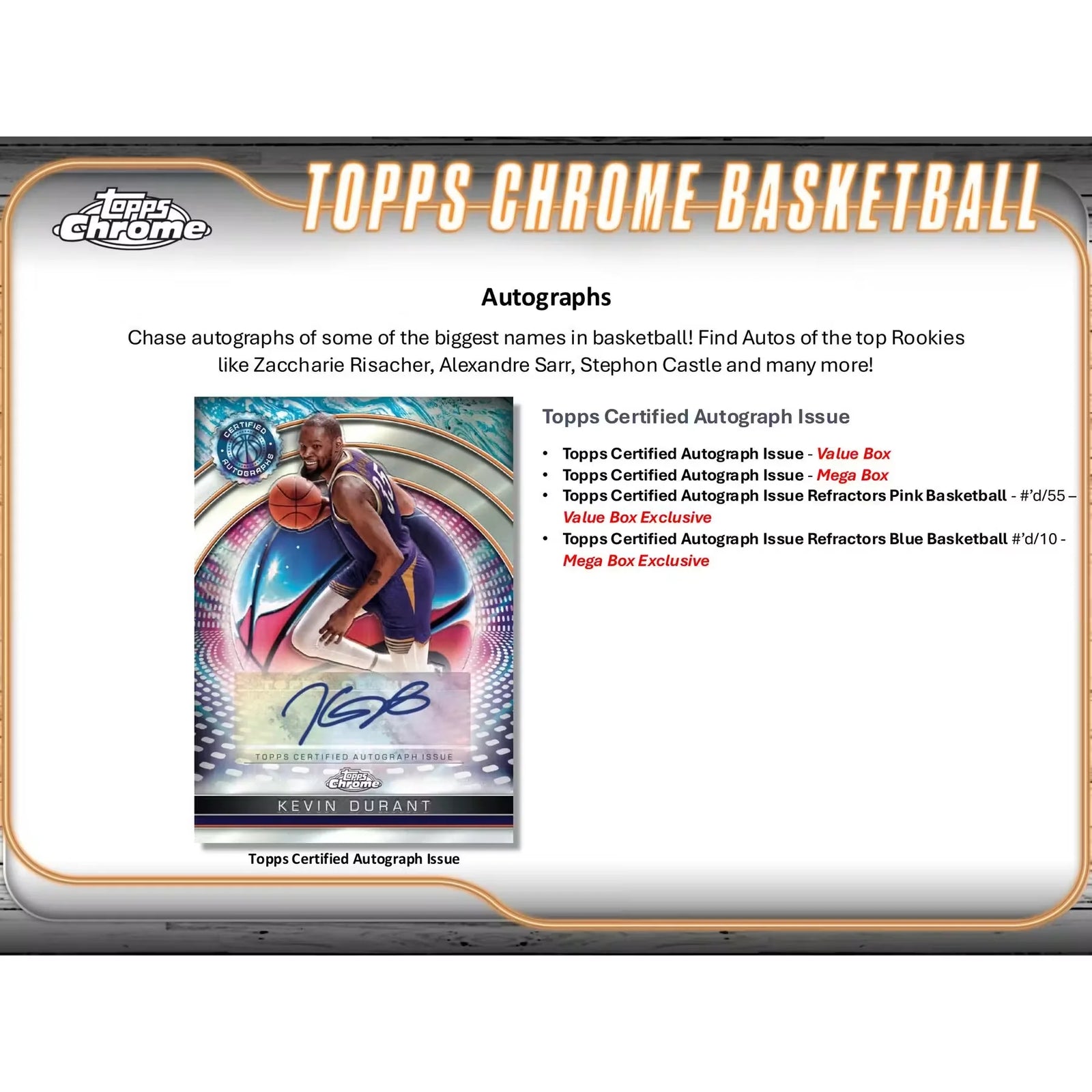 2024-25 Topps Chrome Basketball Mega 20-Box Case (Ships Sealed Only)