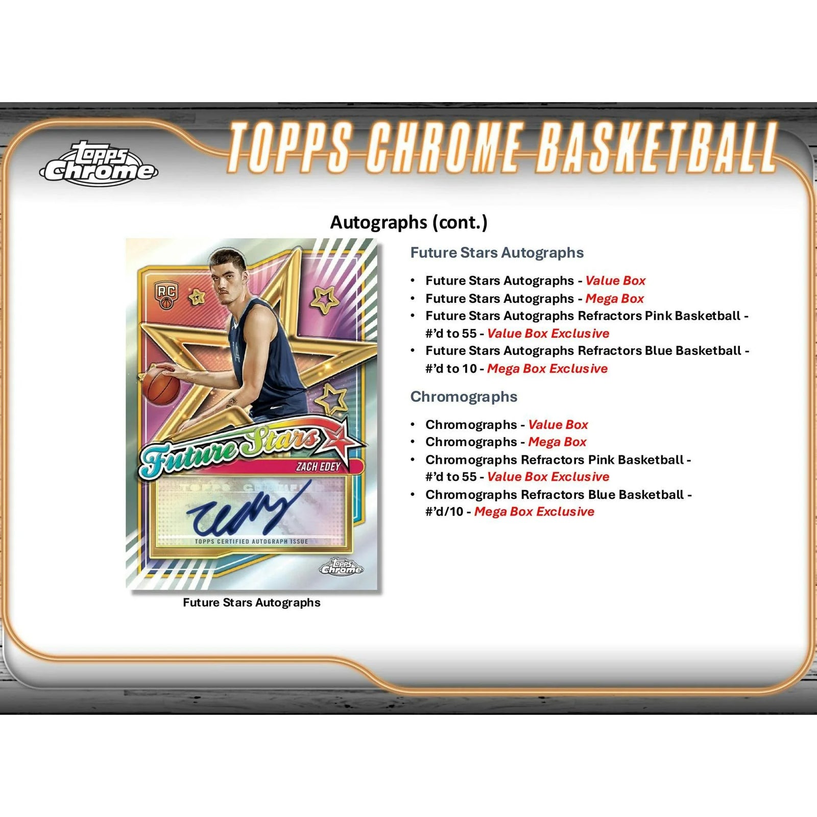 2024-25 Topps Chrome Basketball Mega 20-Box Case (Ships Sealed Only)
