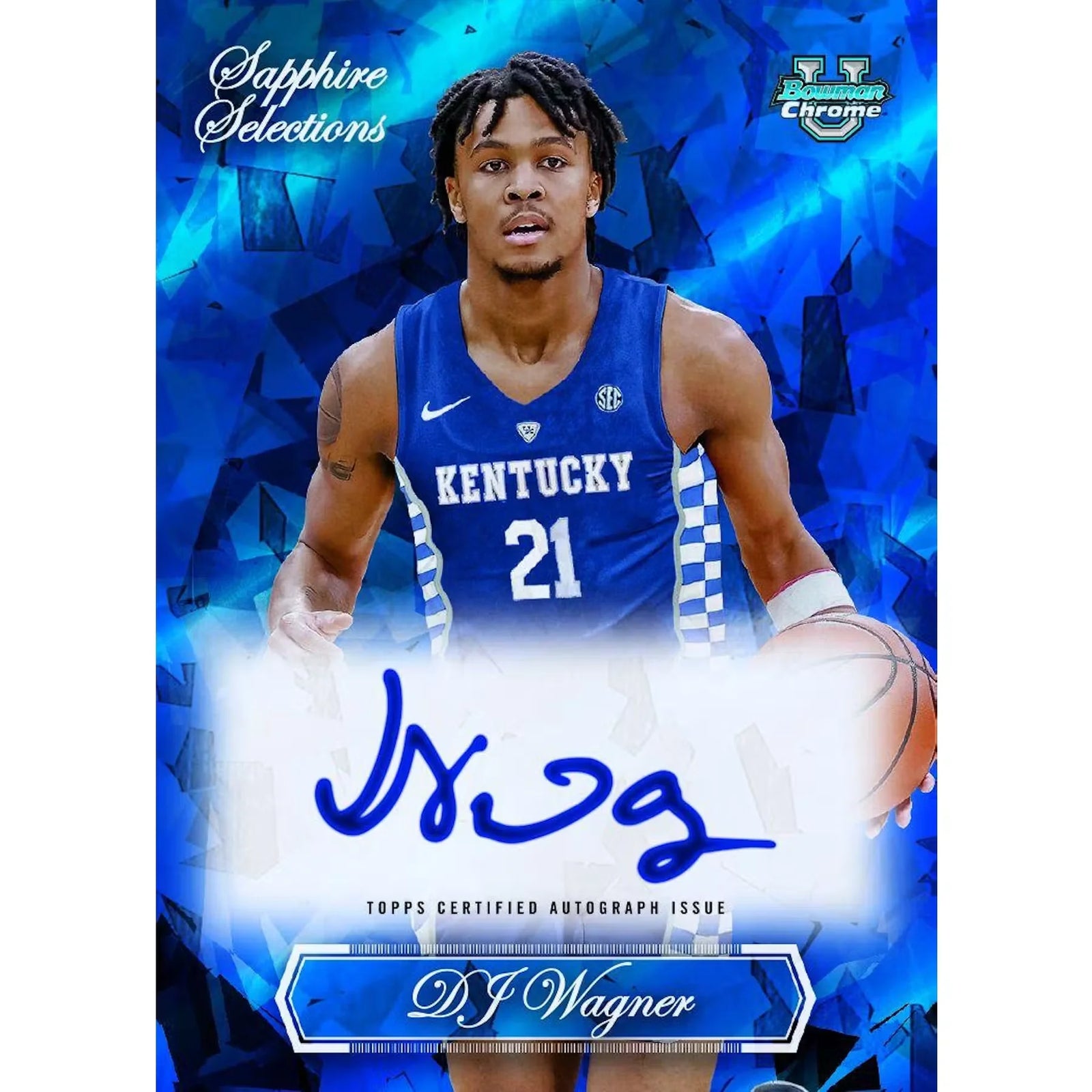 2023-24 Bowman University Chrome Basketball Sapphire Edition 10-Box Case (Ships Sealed Only)