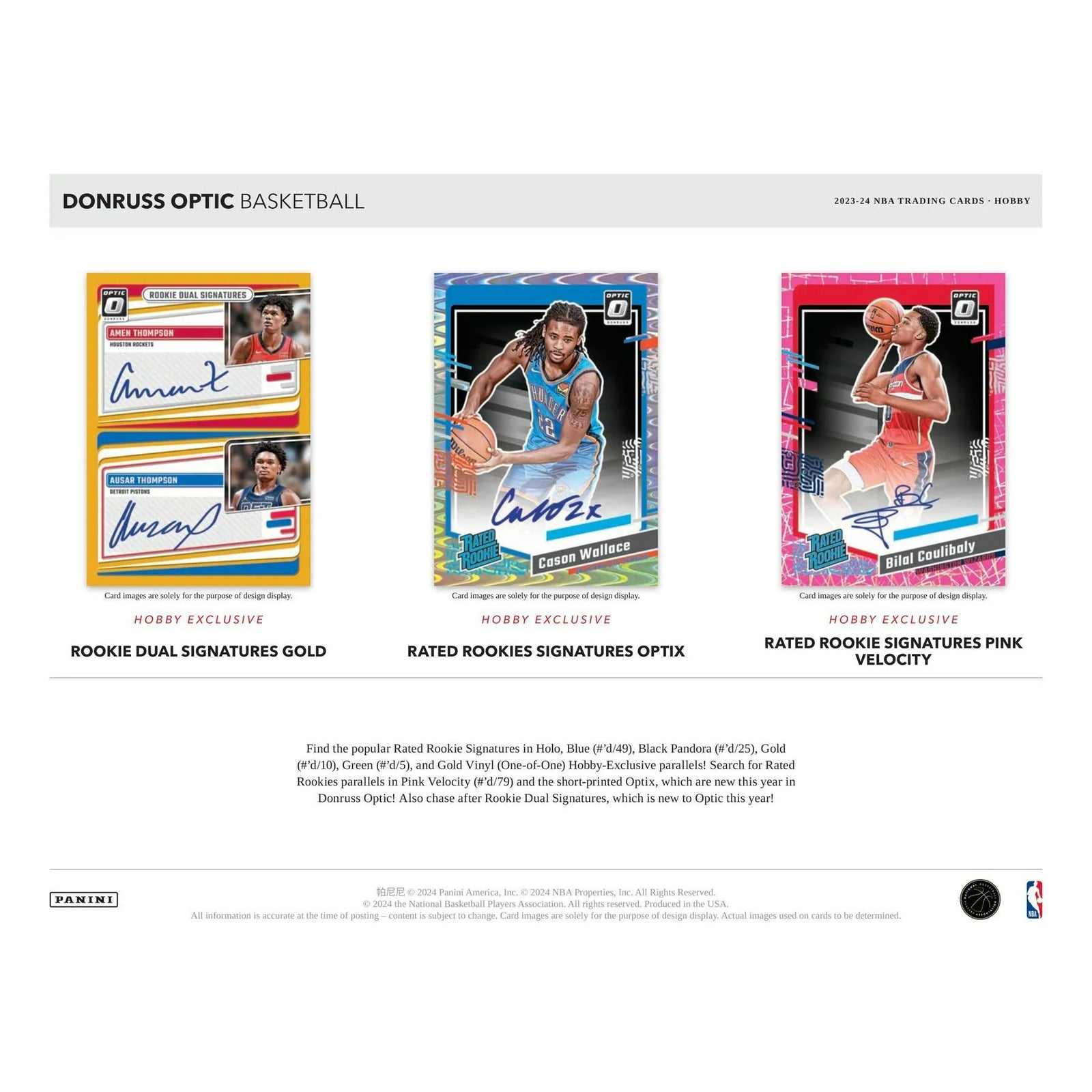 2023-24 Panini Donruss Optic Basketball Hobby 12-Box Case (Ships Sealed Only)