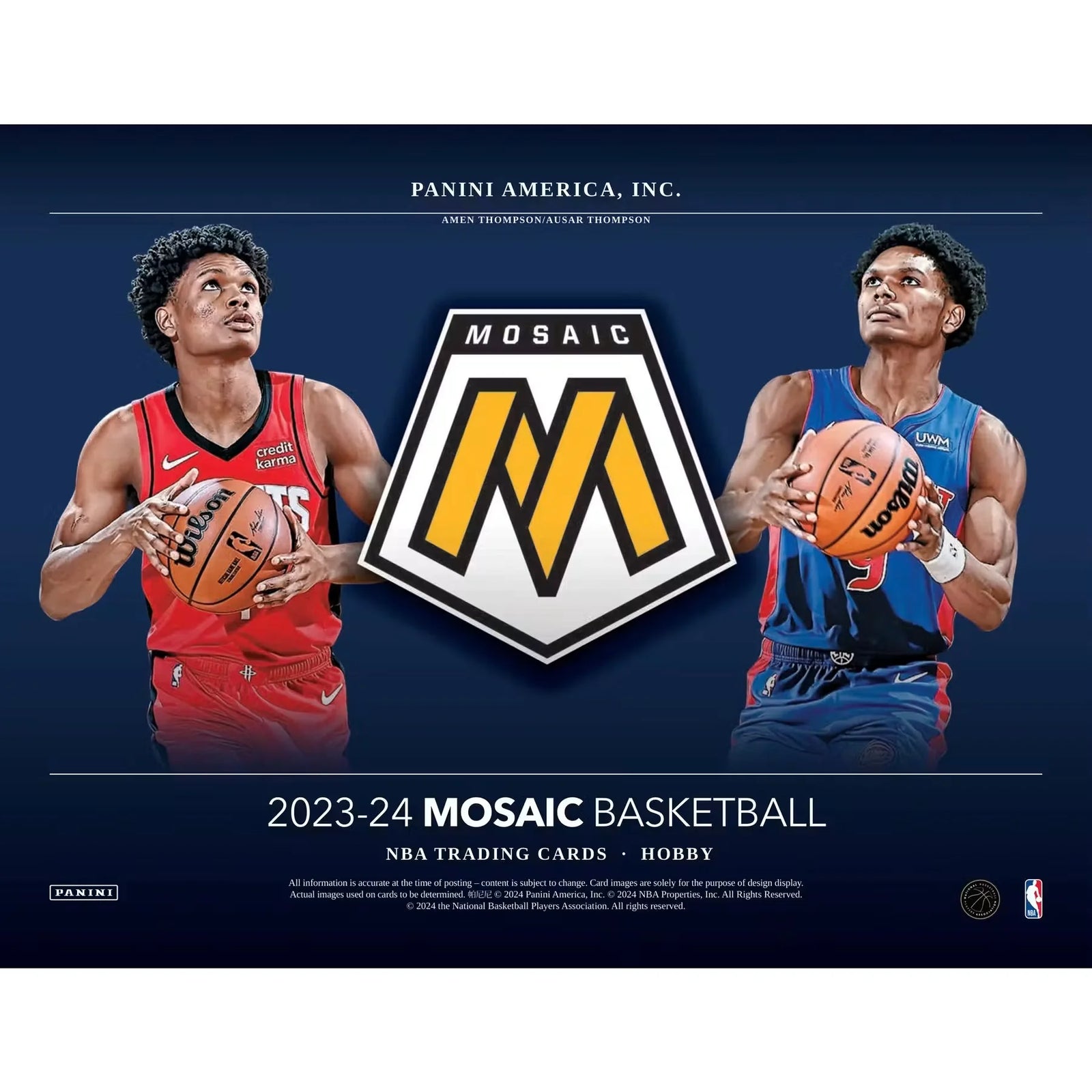 2023-24 Panini Mosaic Basketball Hobby 12-Box Case (Ships Sealed Only)