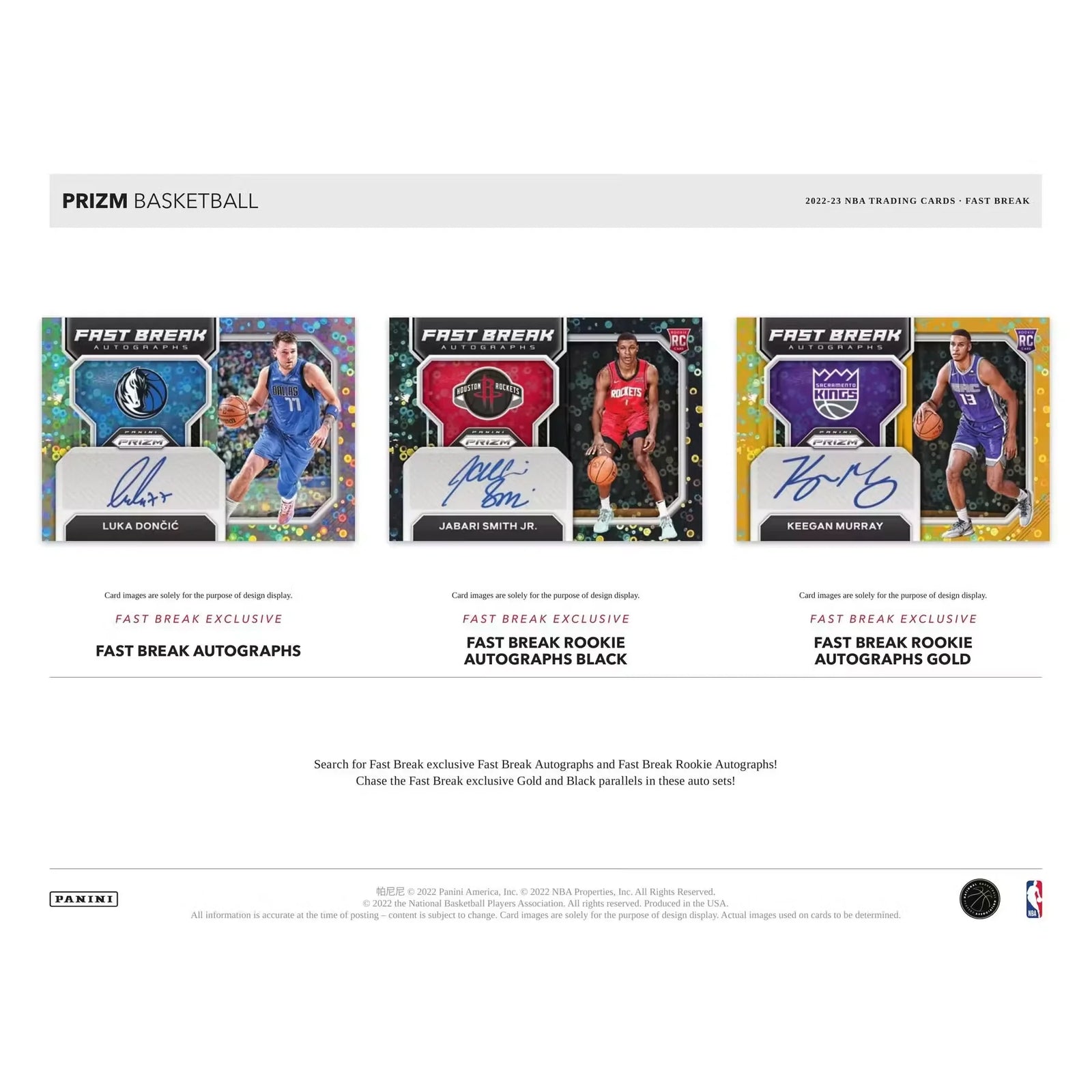 2022-23 Panini Prizm Basketball Fast Break 20-Box Case (Ships Sealed Only)