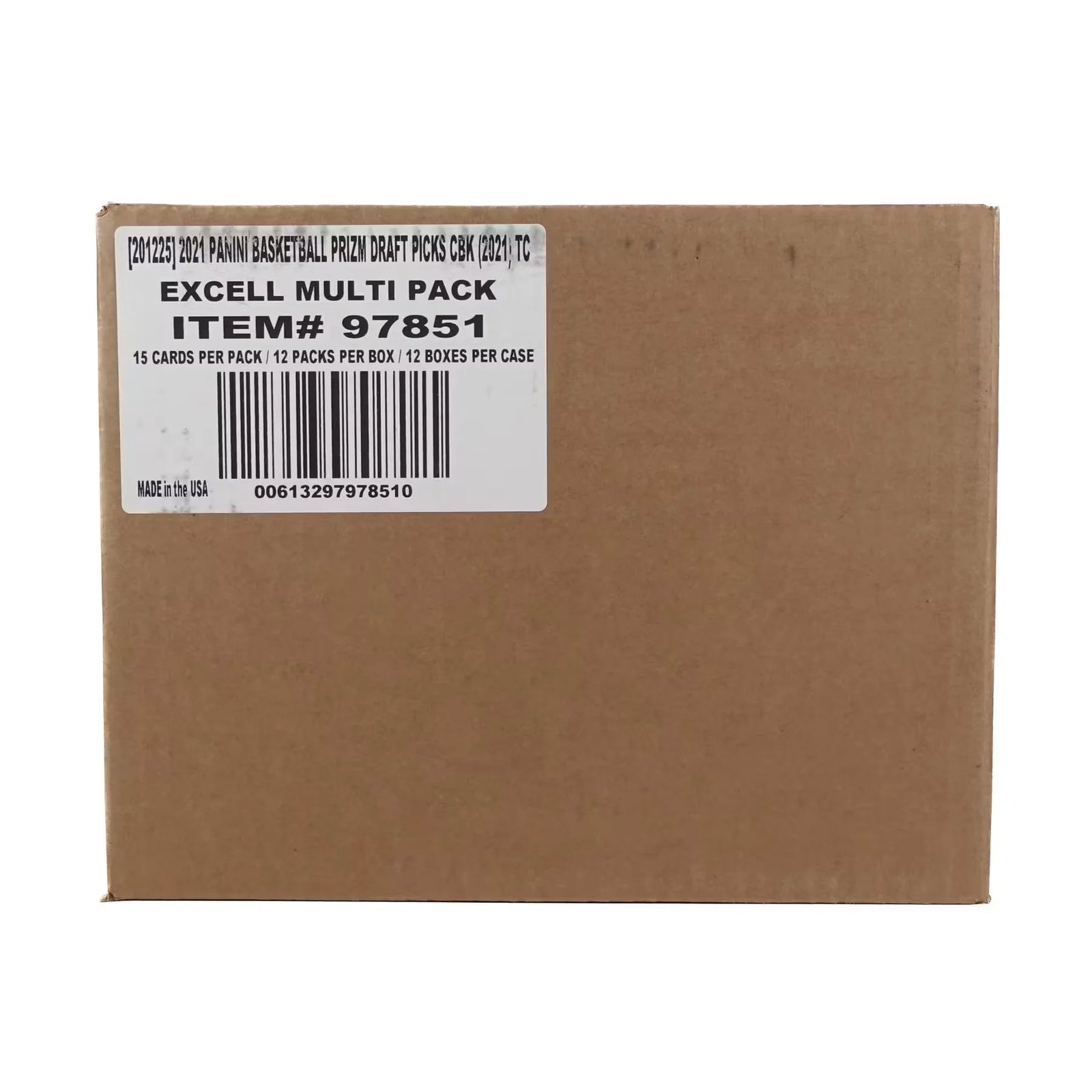2021-22 Panini Prizm Draft Picks Basketball Cello Multi Fat Pack 12-Pack 12-Box Case (R, W, and B Prizms!) (Ships Sealed Only)