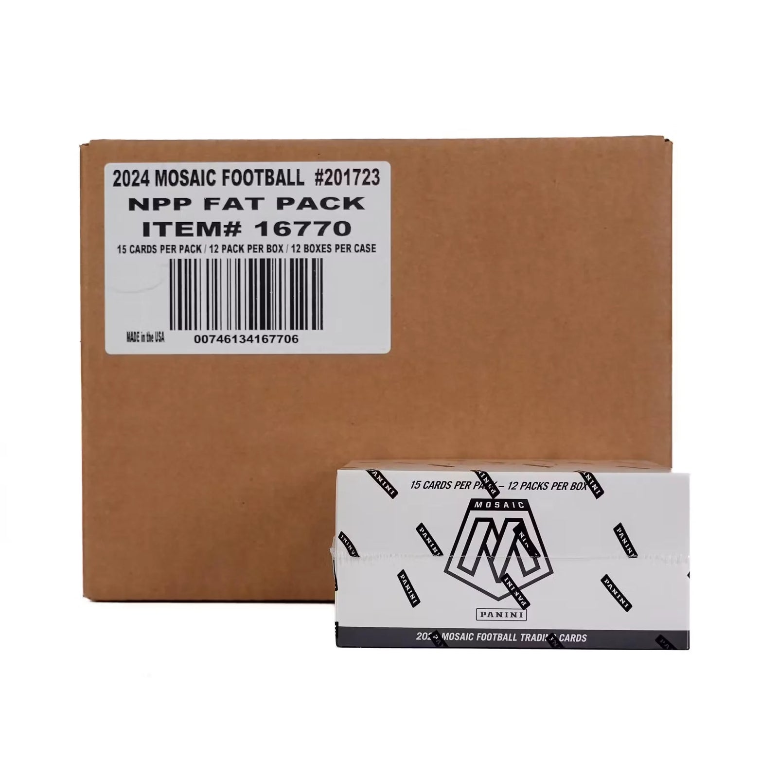 2024 Panini Mosaic Football Jumbo Value 12-Box Case (Ships Sealed Only)