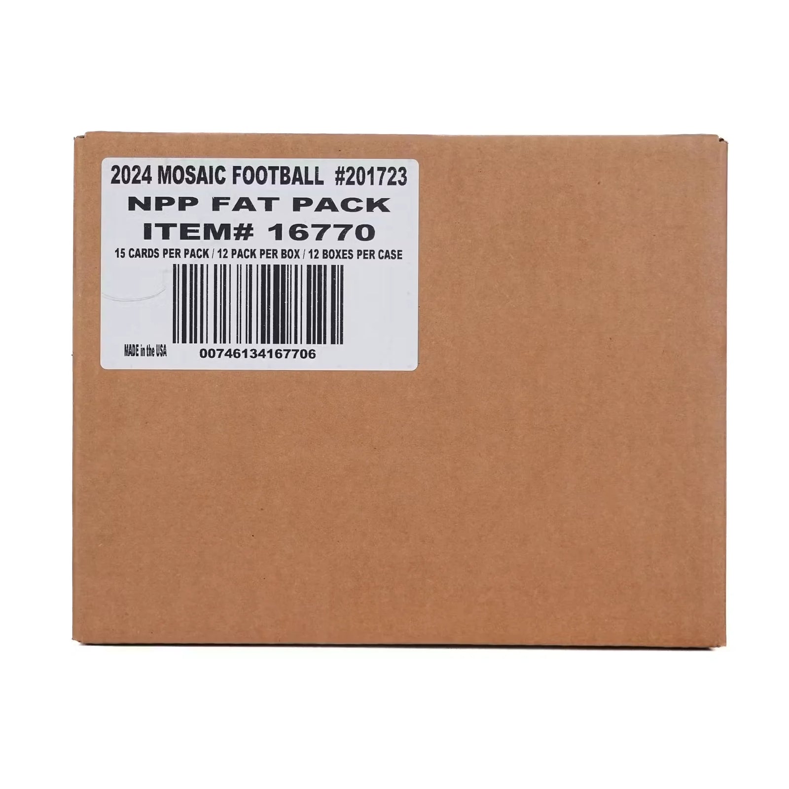 2024 Panini Mosaic Football Jumbo Value 12-Box Case (Ships Sealed Only)
