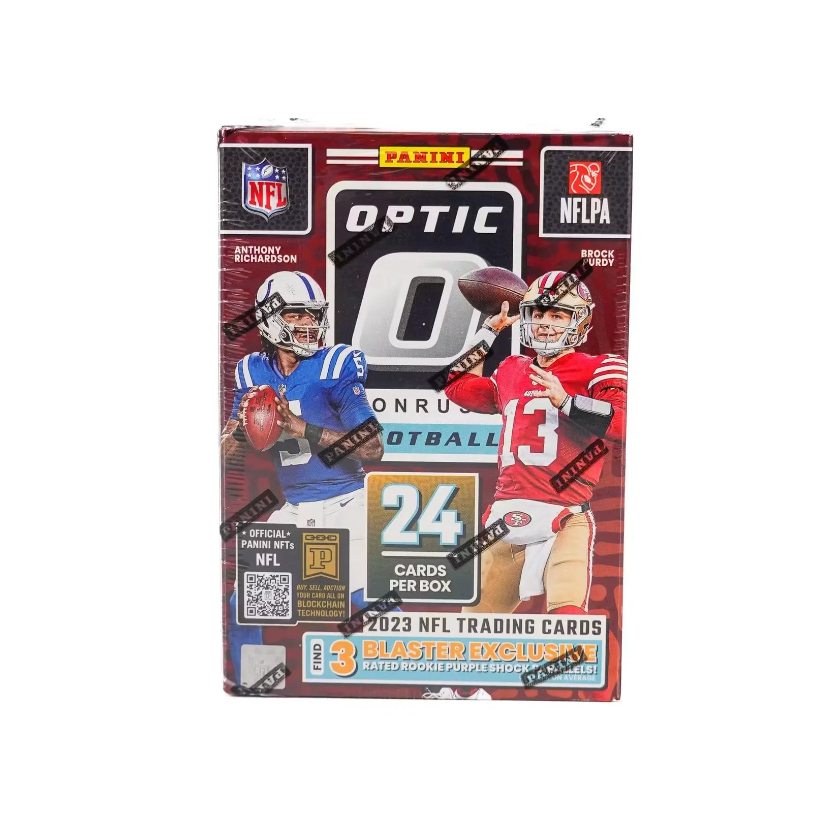 2023 Panini Donruss Optic Football Blaster 20-Box Case (Purple Shock Parallels) (Ships Sealed Only) - D