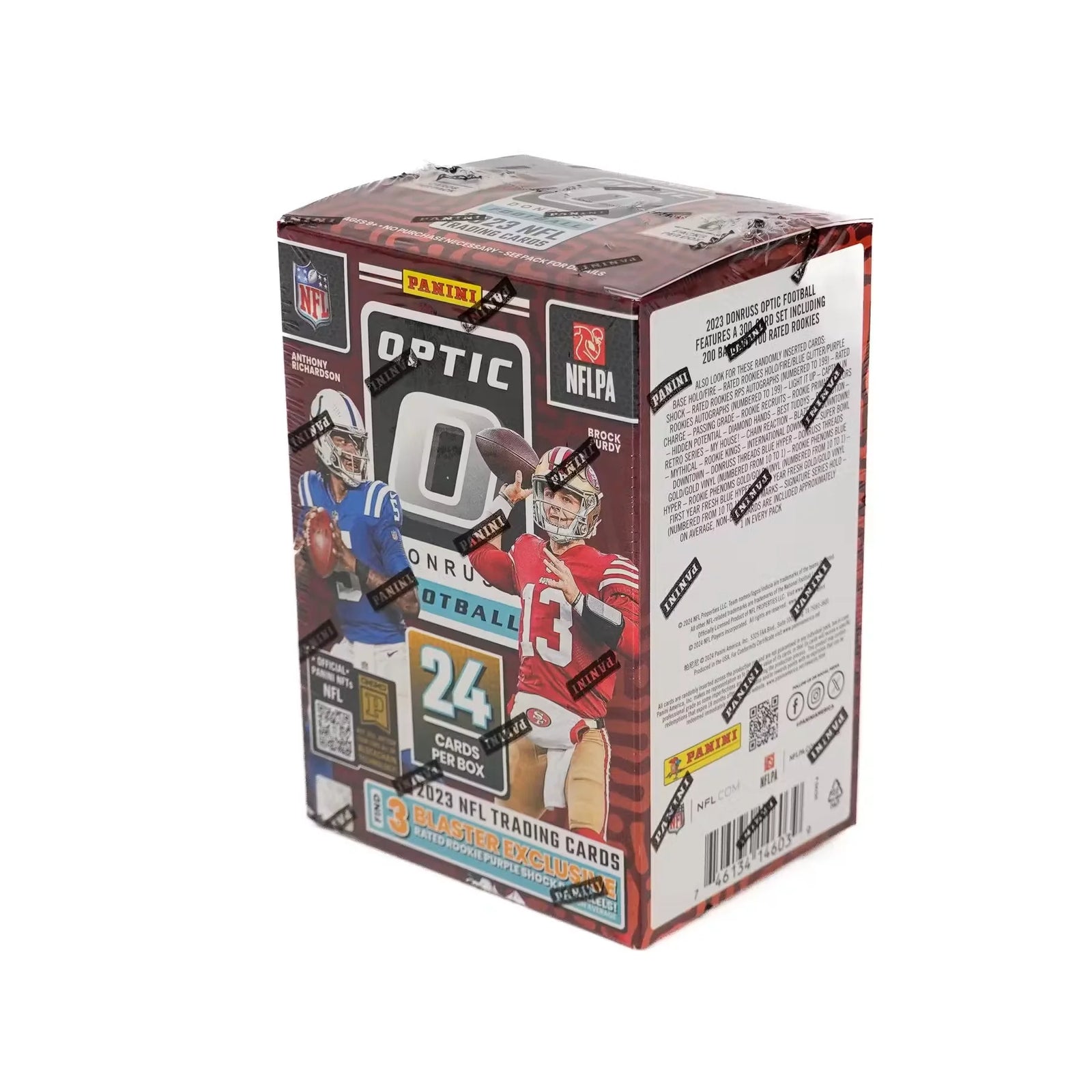 2023 Panini Donruss Optic Football Blaster 20-Box Case (Purple Shock Parallels) (Ships Sealed Only) - D
