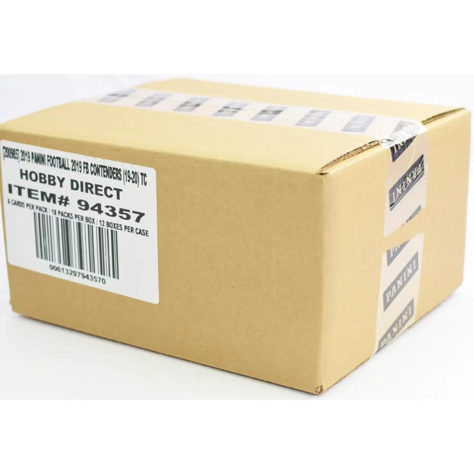 2019 Panini Contenders Football Hobby 12-Box Case (Ships Sealed Only) - D