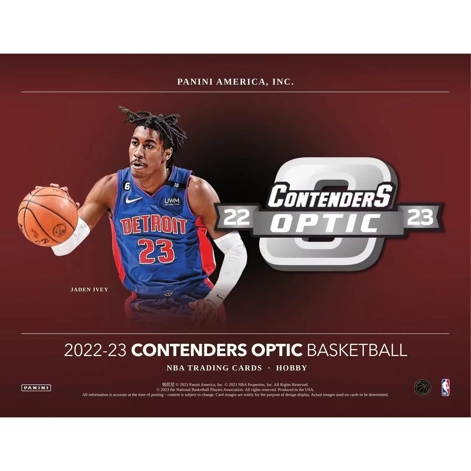 2022-23 Panini Contenders Optic Basketball Hobby 20-Box Case (Ships Sealed Only)