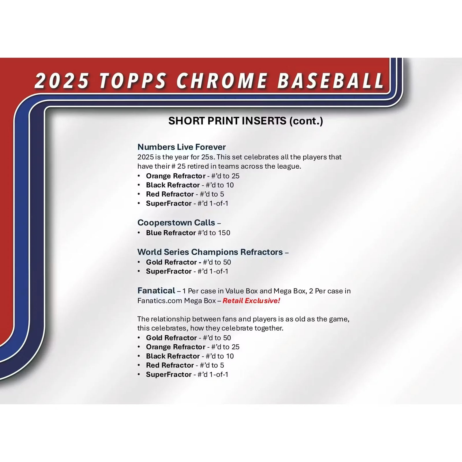 2025 Topps Chrome Baseball Mega 20-Box Case (Ships Sealed Only) - D