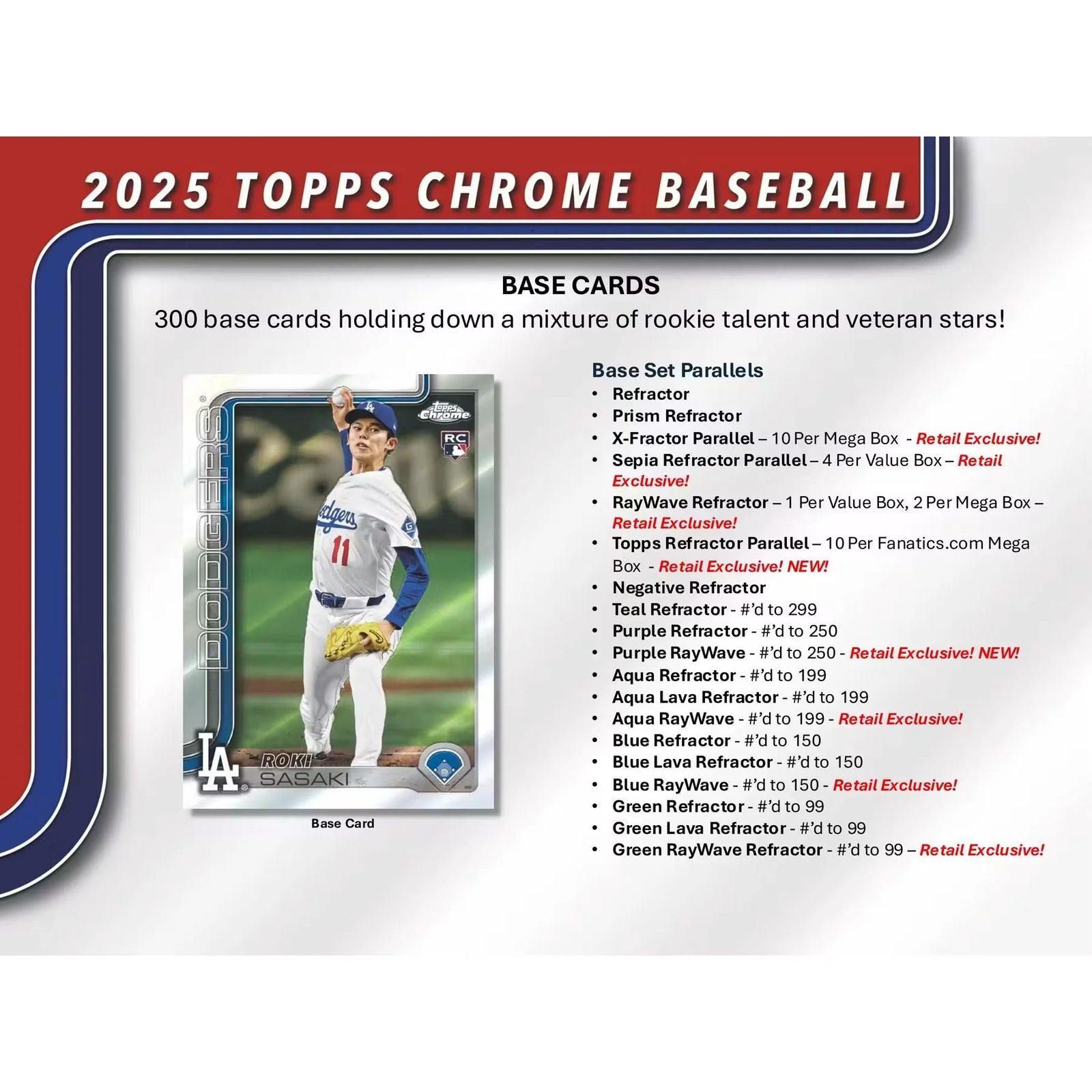 2025 Topps Chrome Baseball Mega 20-Box Case (Ships Sealed Only) - D