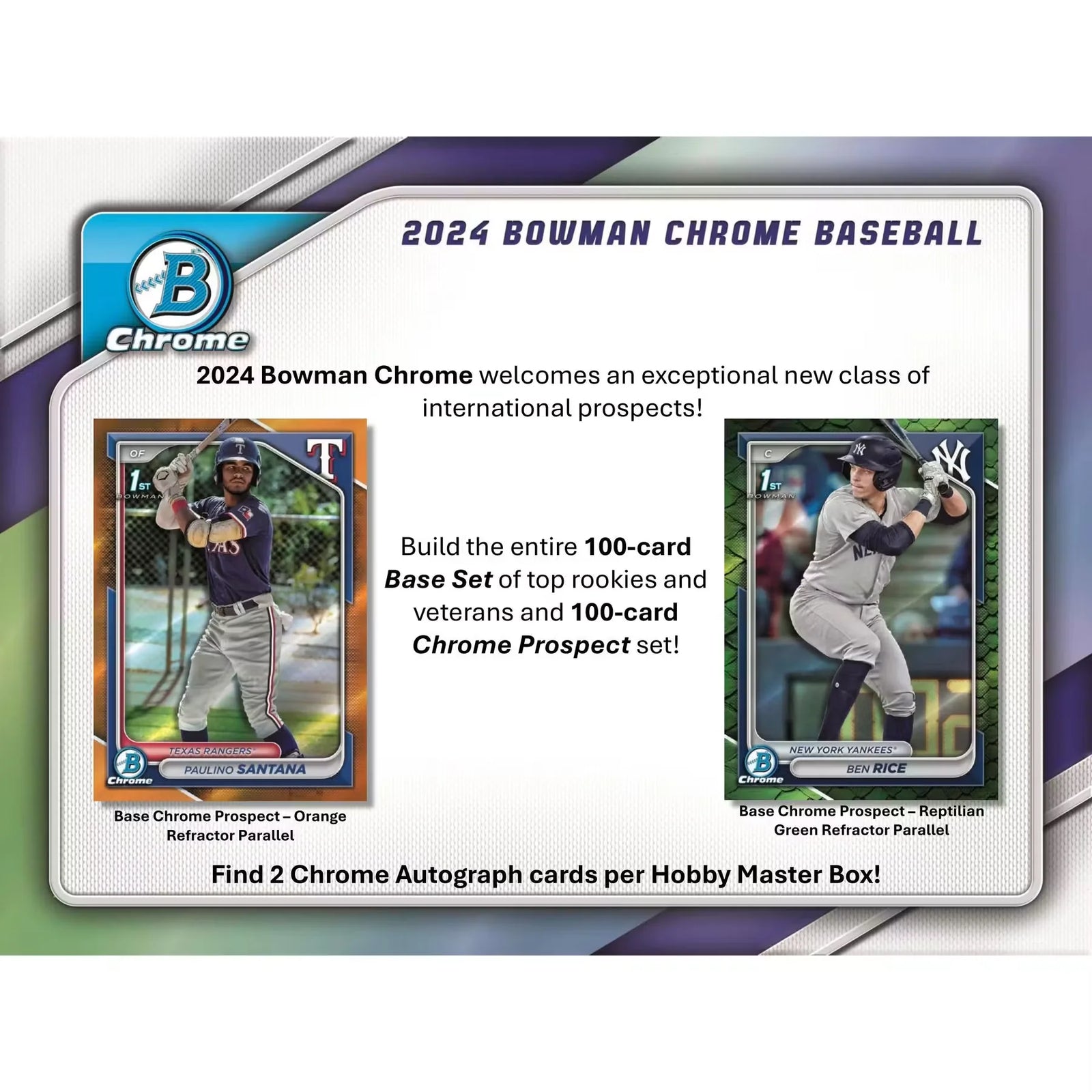 2024 Bowman Chrome Baseball Hobby 12-Box Case (Ships Sealed Only) - D