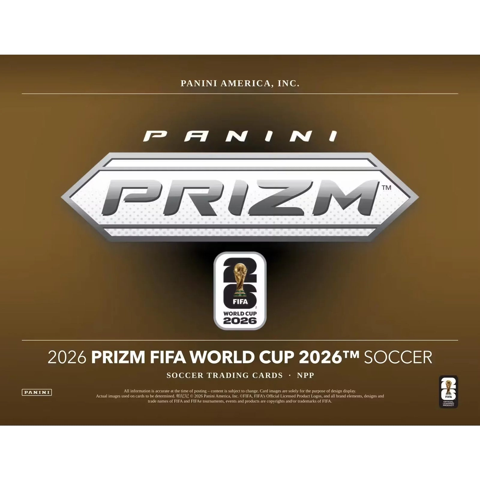 2026 Panini Prizm FIFA World Cup Soccer Blaster 20-Box Case (Ships Sealed Only)