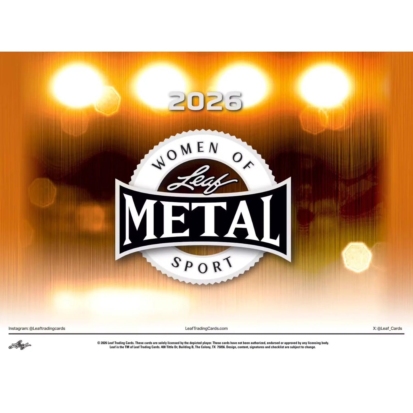2026 Leaf Metal Women of Sport Hobby 10-Box Case | Presell (Ships Sealed Only)