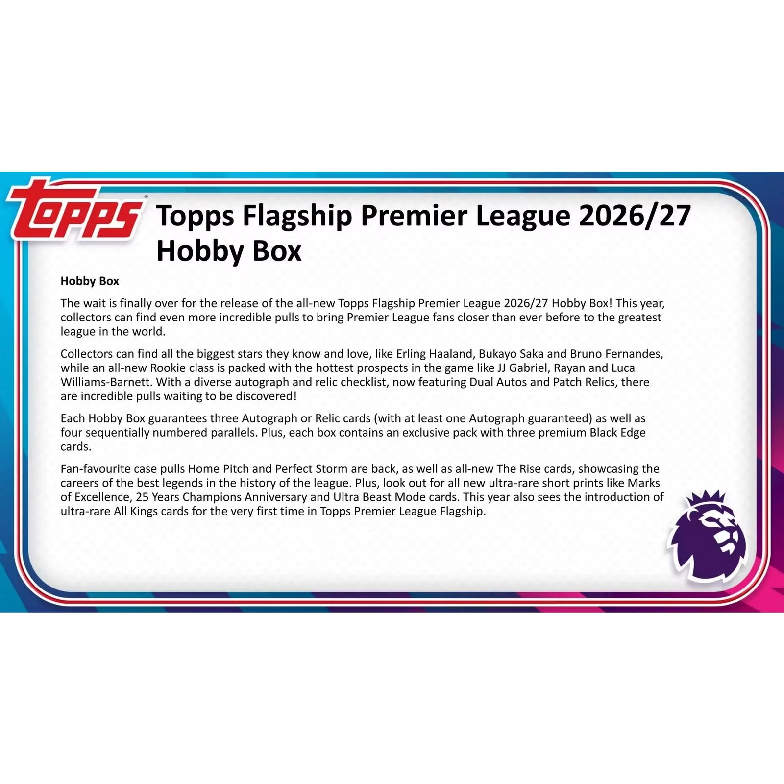 2026-27 Topps Premier League Hobby 12-Box Case | Presell (Ships Sealed Only)