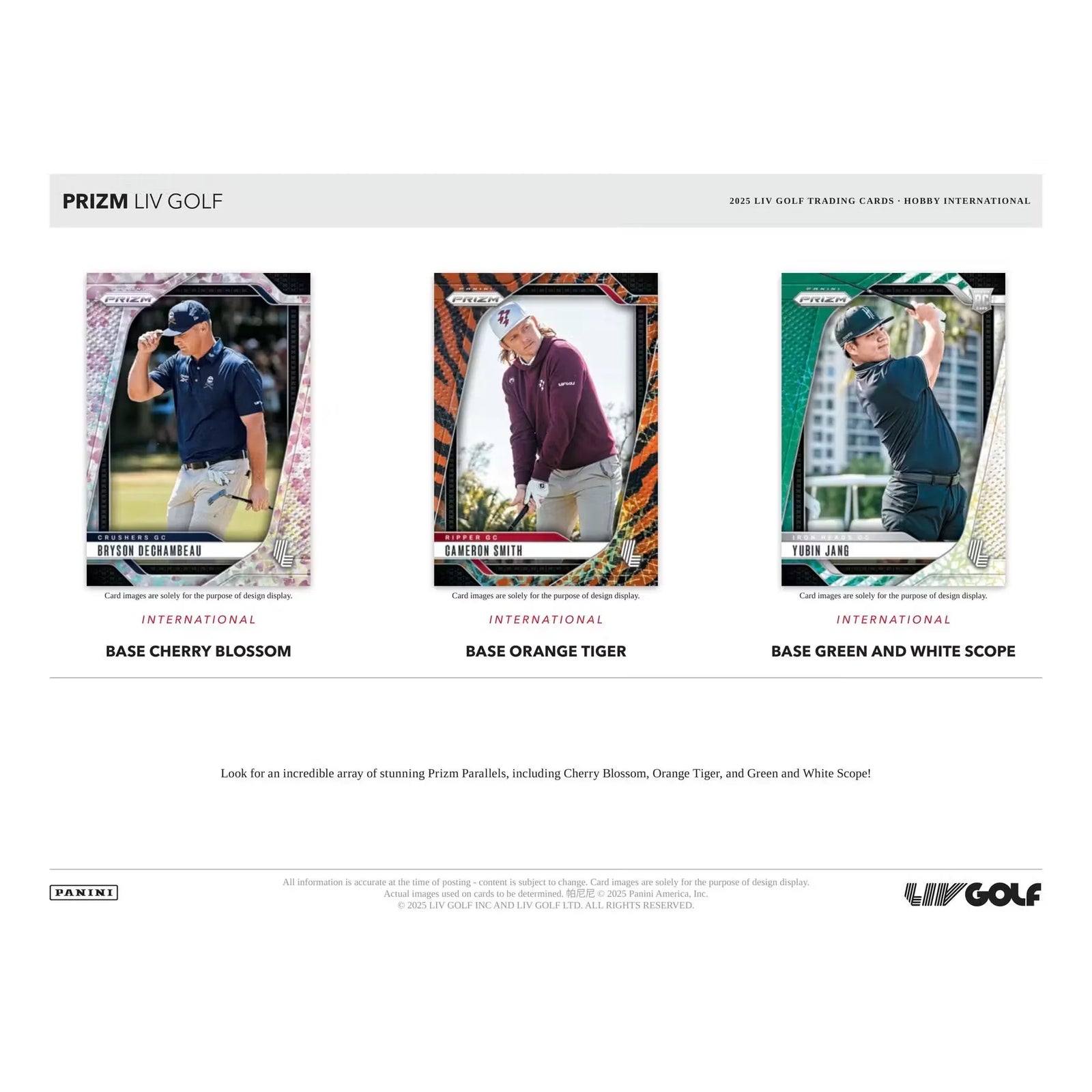 2025 Panini Prizm LIV Golf International Hobby 20-Box Case (Ships Sealed Only) - D