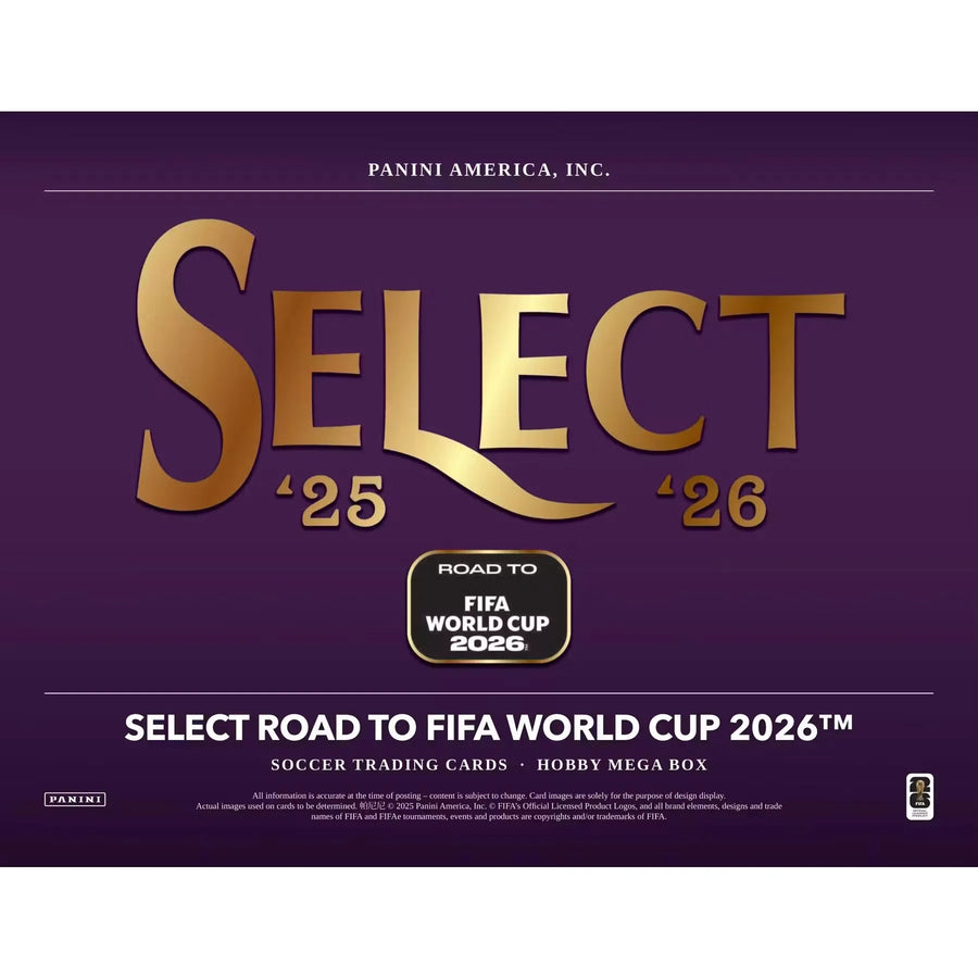 2025-26 Panini Select Road to FIFA World Cup Soccer | 20-Box Mega Hobby Case (Ships Sealed Only)