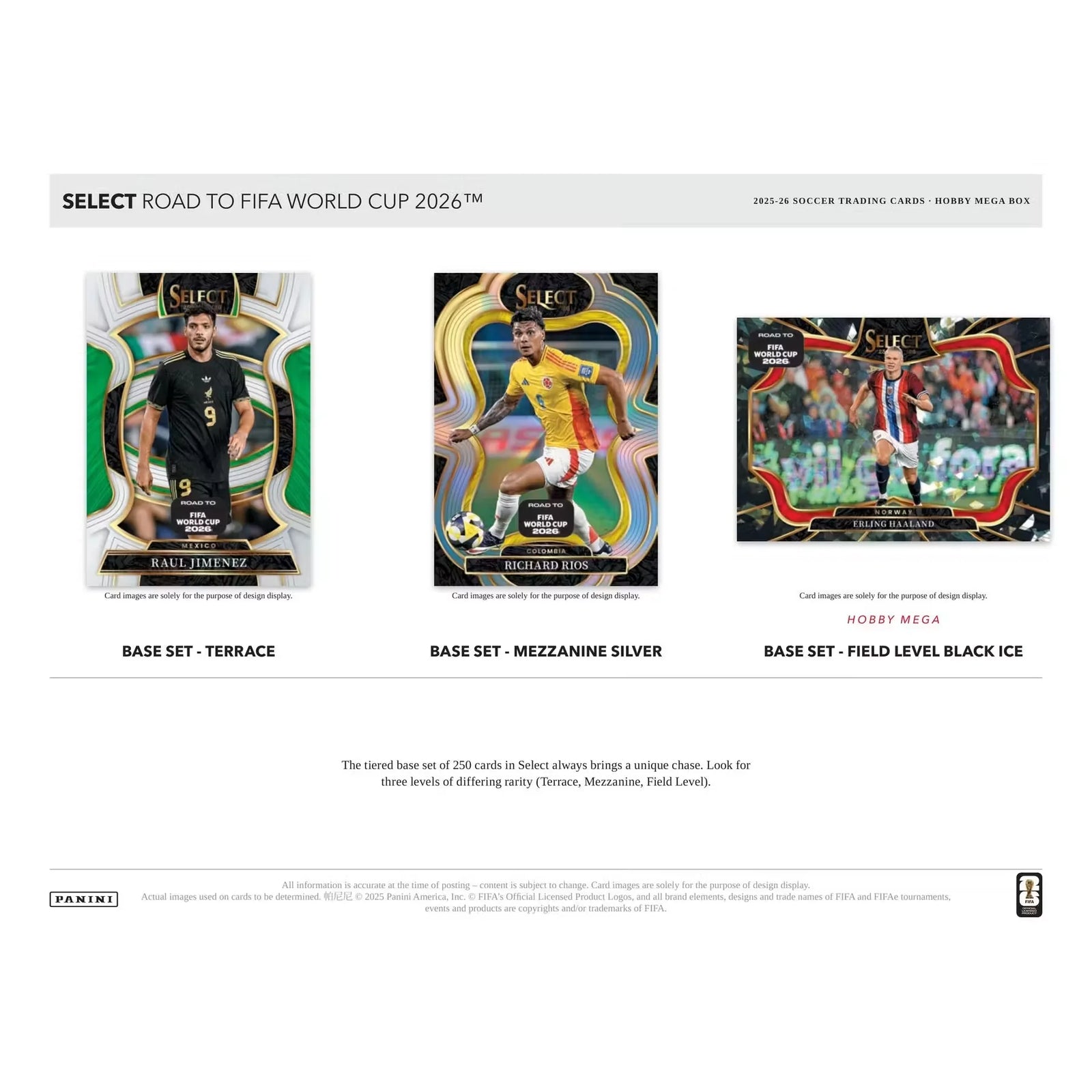 2025-26 Panini Select Road to FIFA World Cup Soccer | 20-Box Mega Hobby Case (Ships Sealed Only)