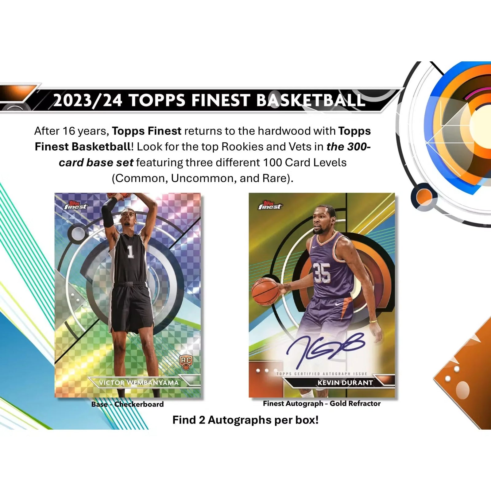 2023-24 Topps Finest Basketball Hobby 8-Box Case (Ships Sealed Only)