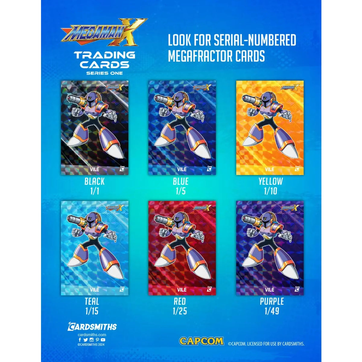 2025 Cardsmiths Mega Man X Trading Cards Collector 12-Box Case (Ships Sealed Only)