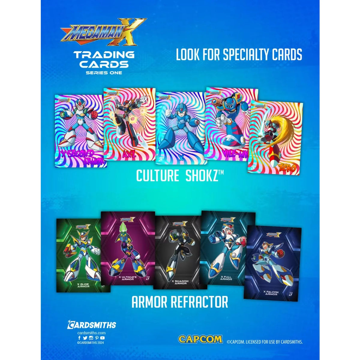 2025 Cardsmiths Mega Man X Trading Cards Collector 12-Box Case (Ships Sealed Only)
