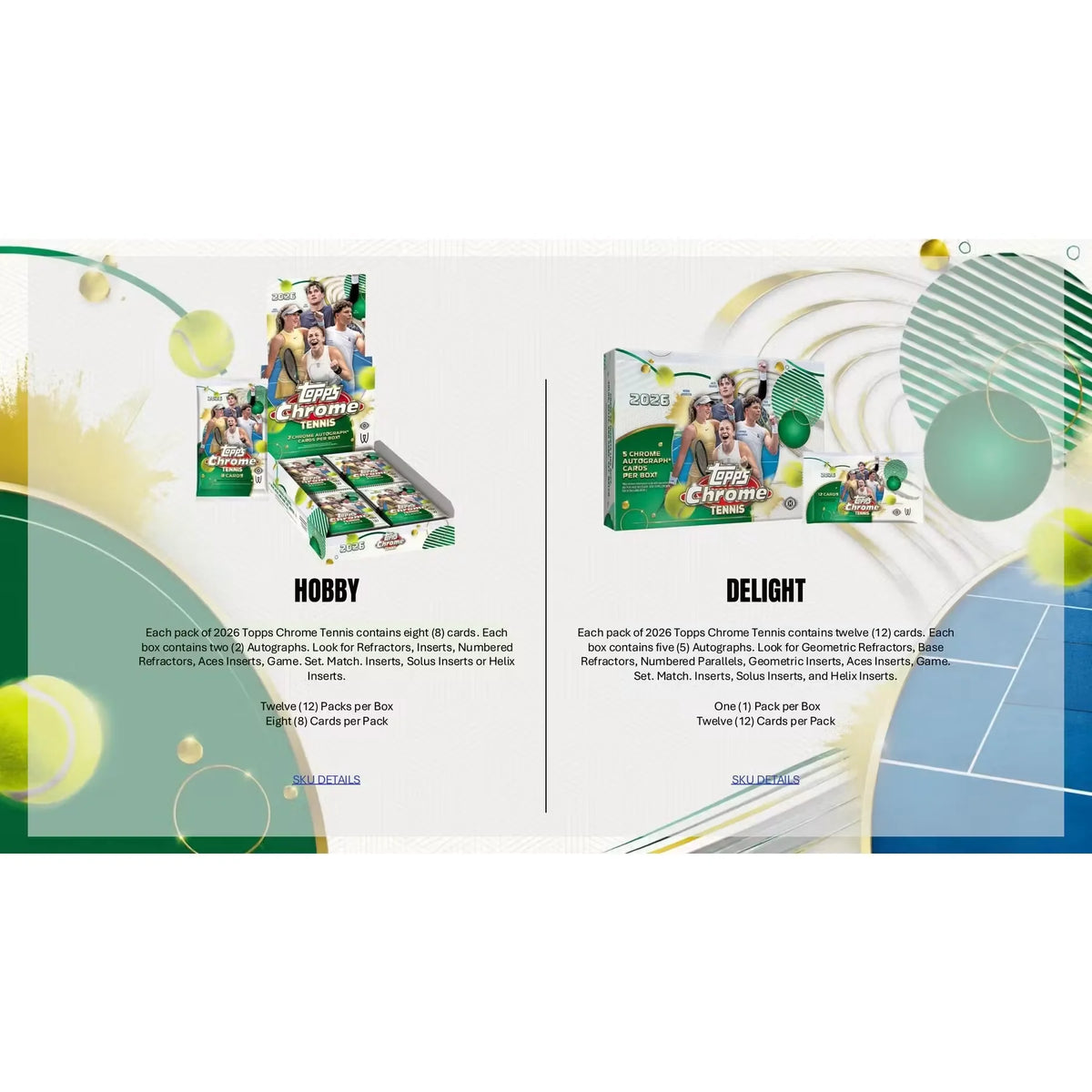 2026 Topps Chrome Tennis Delight 6-Box Case | Presell (Ships Sealed Only)