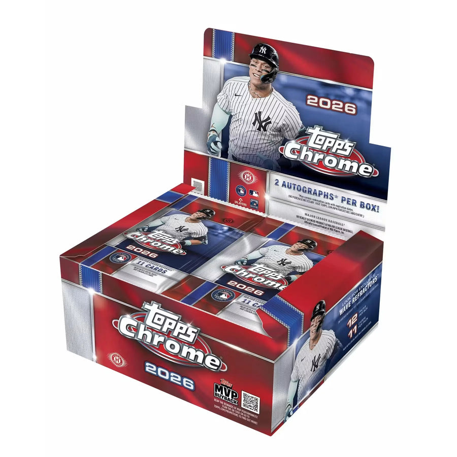 2026 Topps Chrome Baseball Hobby Jumbo 8-Box Case | Presell (Ships Sealed Only)