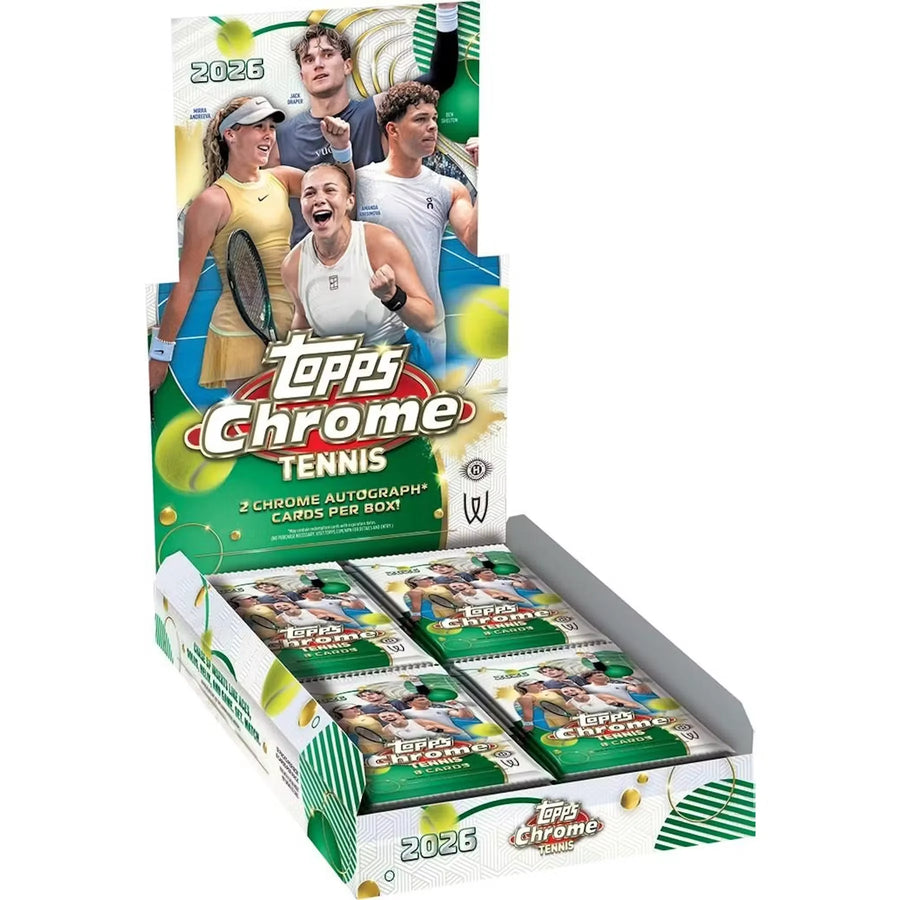 2026 Topps Chrome Tennis Hobby 12-Box Case | Presell (Ships Sealed Only)