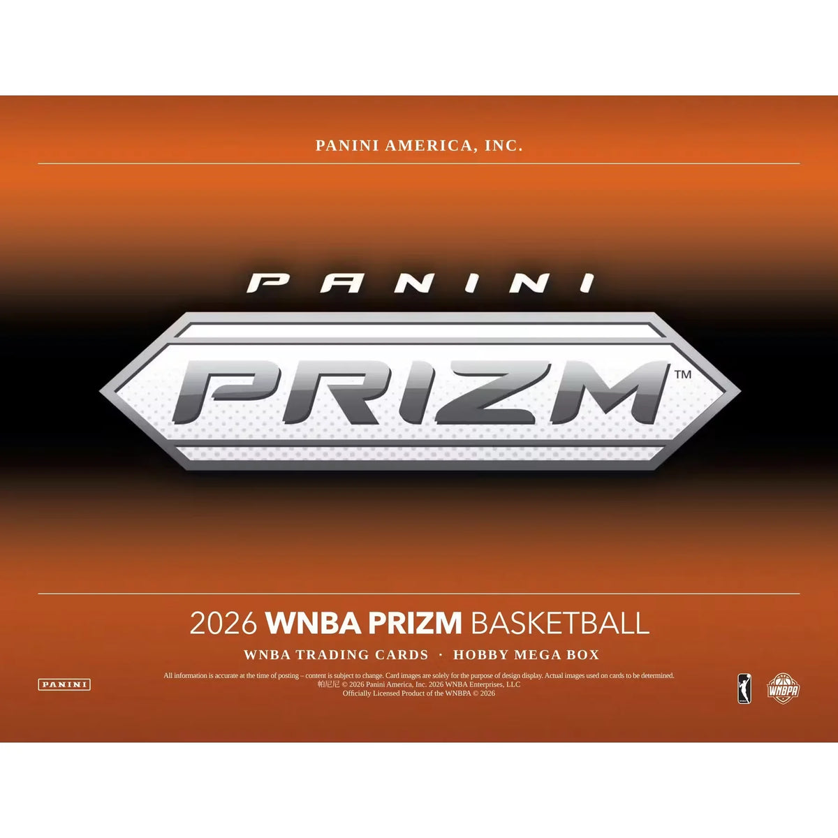 2026 Panini Prizm WNBA Basketball Mega Hobby 20-Box Case | Presell (Ships Sealed Only)
