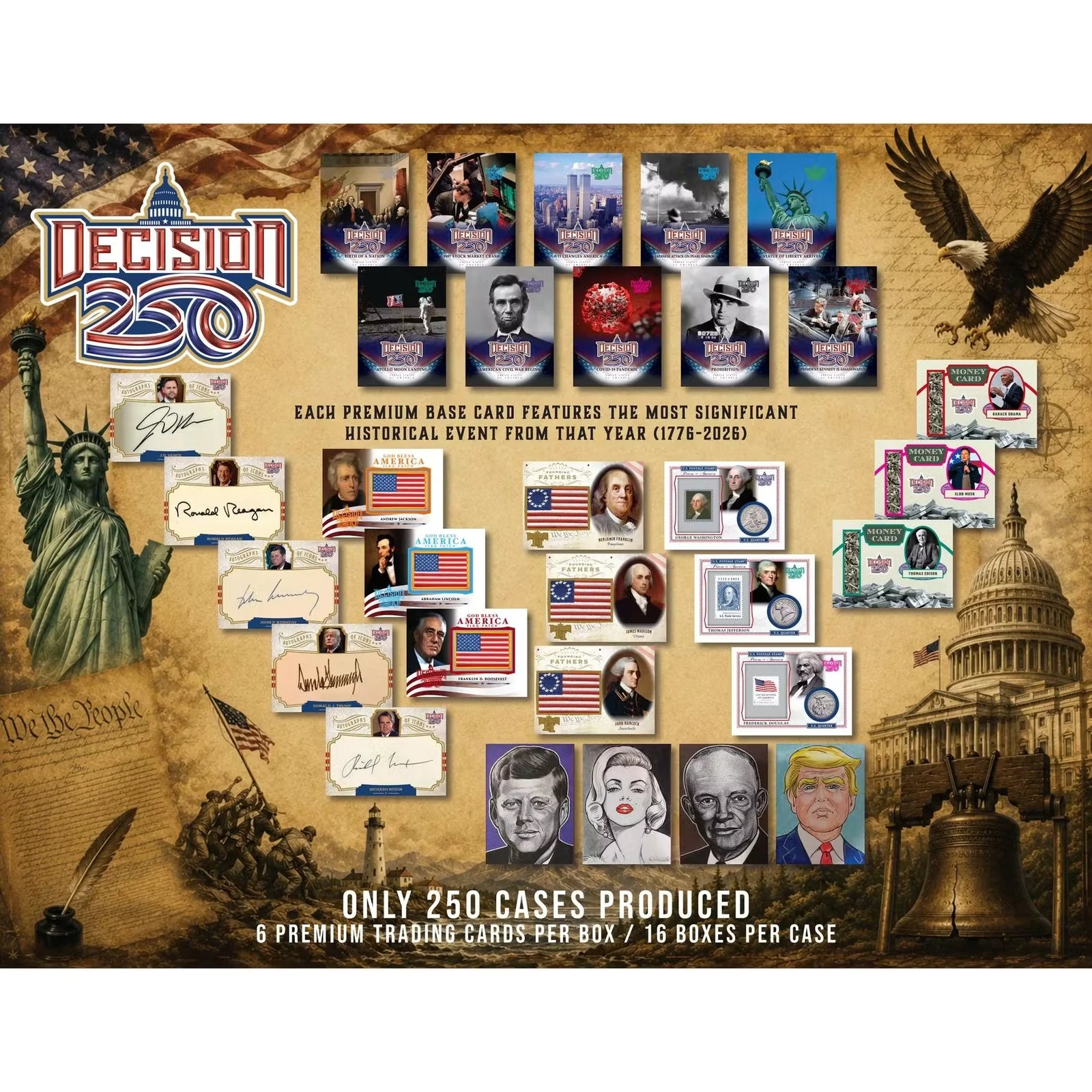 2026 Decision 250 Hobby 8-Box Case | US 250th Anniversary