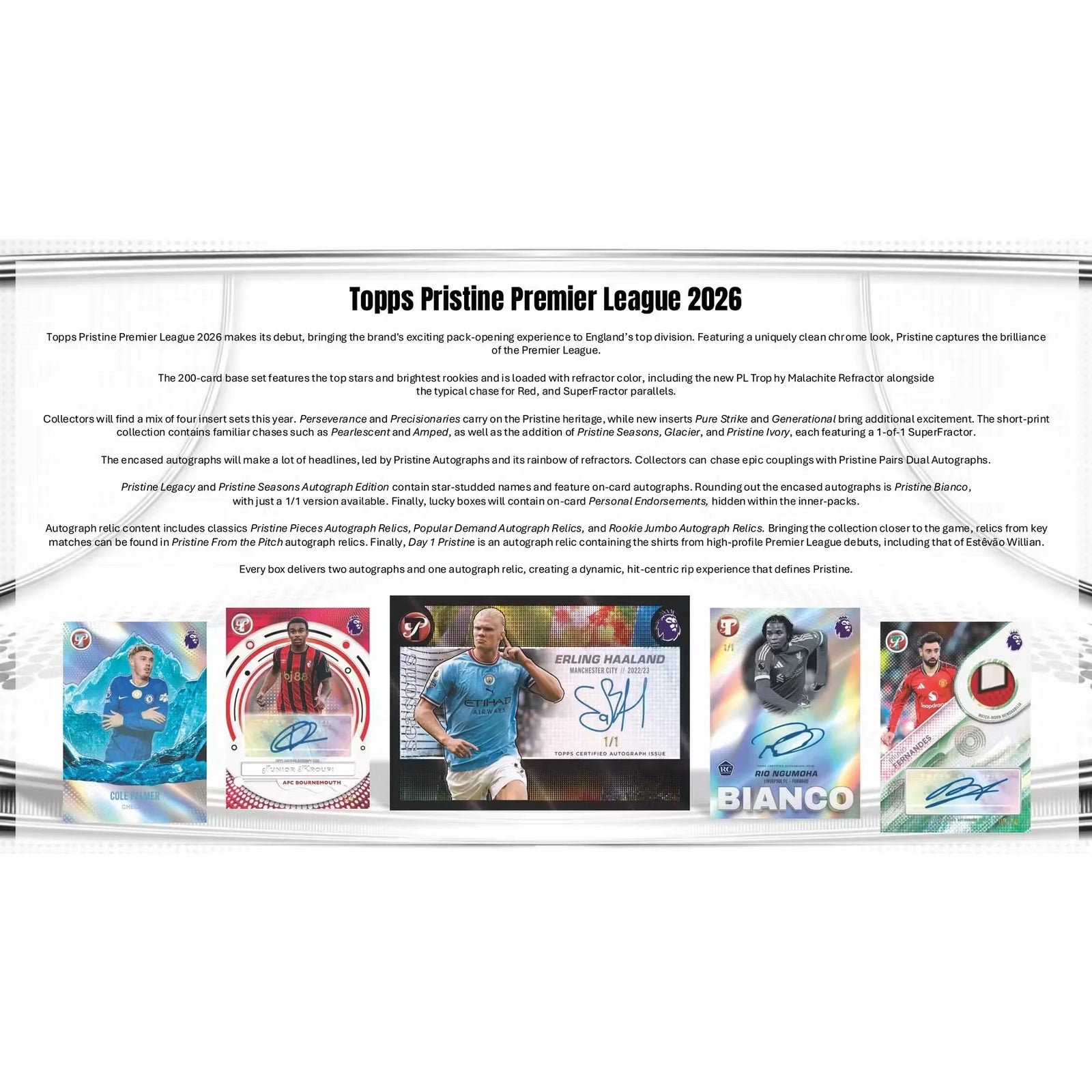 2025-26 Topps Pristine Premier League Soccer Hobby 6-Box Case (Ships Sealed Only)