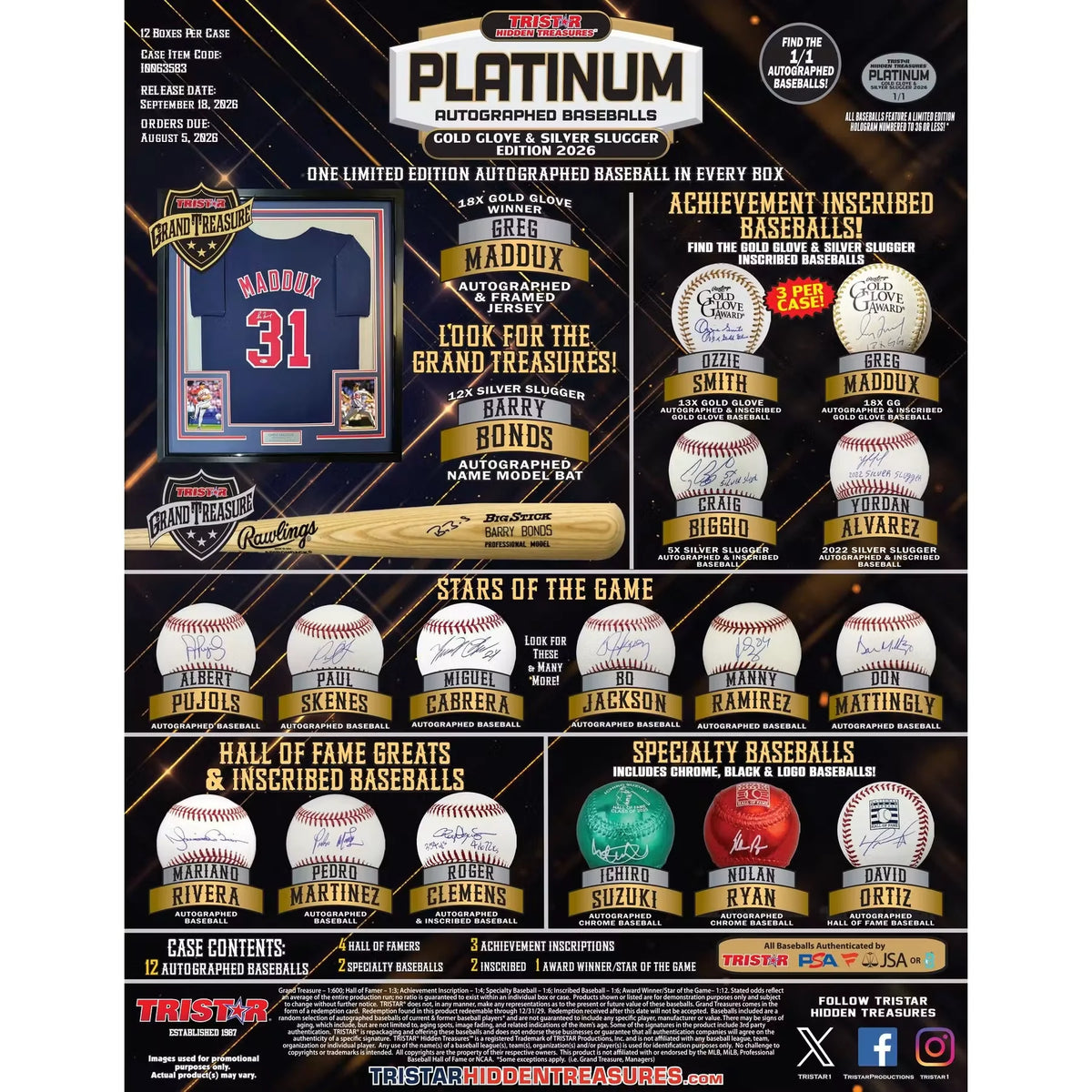 2026 TriStar Hidden Treasures Platinum Auto Baseball Golden Glove/Silver | P5178042