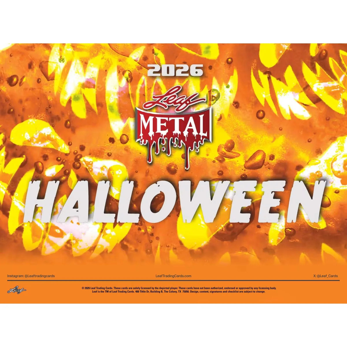 2026 Leaf Metal Halloween Hobby 10-Box Case | Presell (Ships Sealed Only) | P5178285