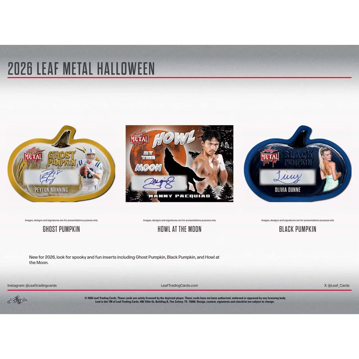 2026 Leaf Metal Halloween Hobby 10-Box Case | Presell (Ships Sealed Only) | P5178285