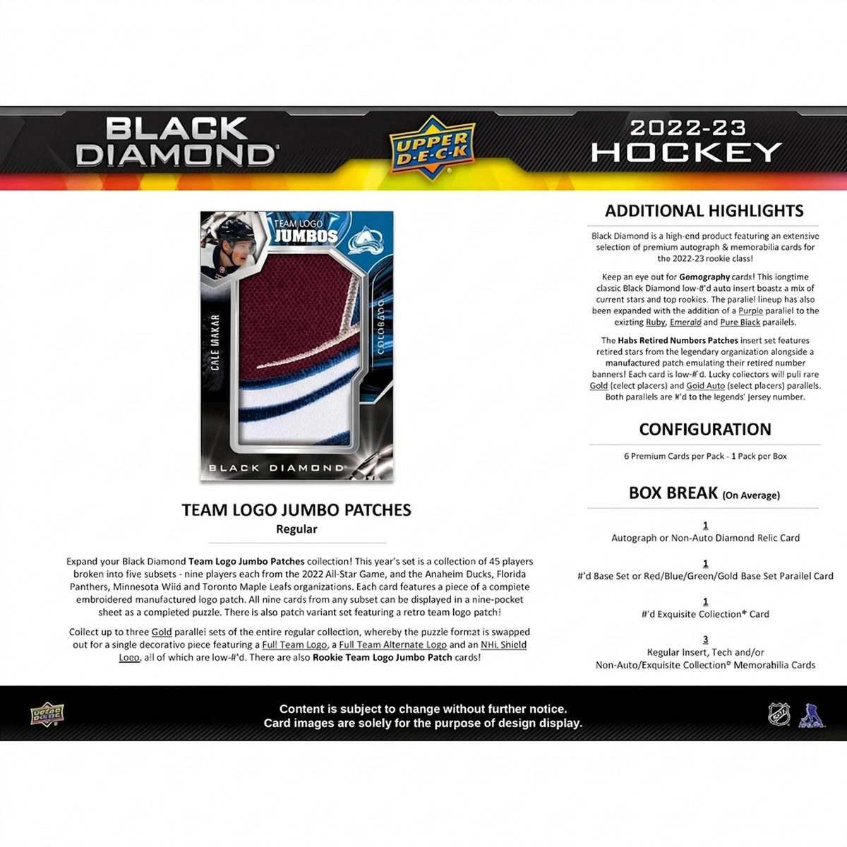 2022-23 Upper Deck Black Diamond Hockey CDD Exclusive Hobby 5-Box Case | P5178874