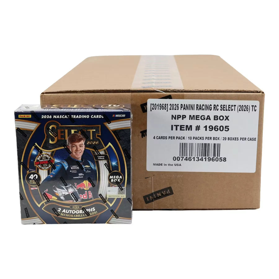 2026 Panini Select NASCAR Racing Mega 20-Box Case (Ships Sealed Only) - D | P5179126