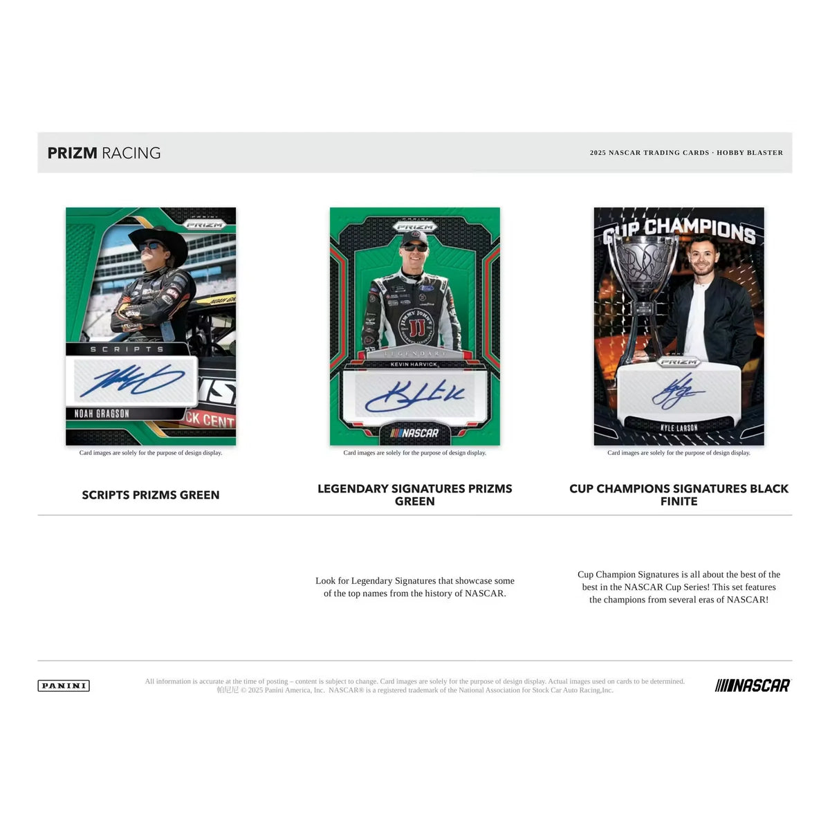2025 Panini Prizm NASCAR Racing Blaster 20-Box Case (Ships Sealed Only) - D | P5179131