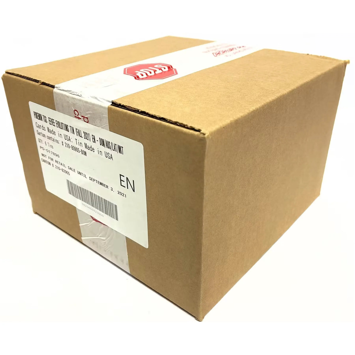Pokemon Eevee Evolutions 6-Tin Case | Sealed Booster Box (Ships Sealed Only) | P5181292
