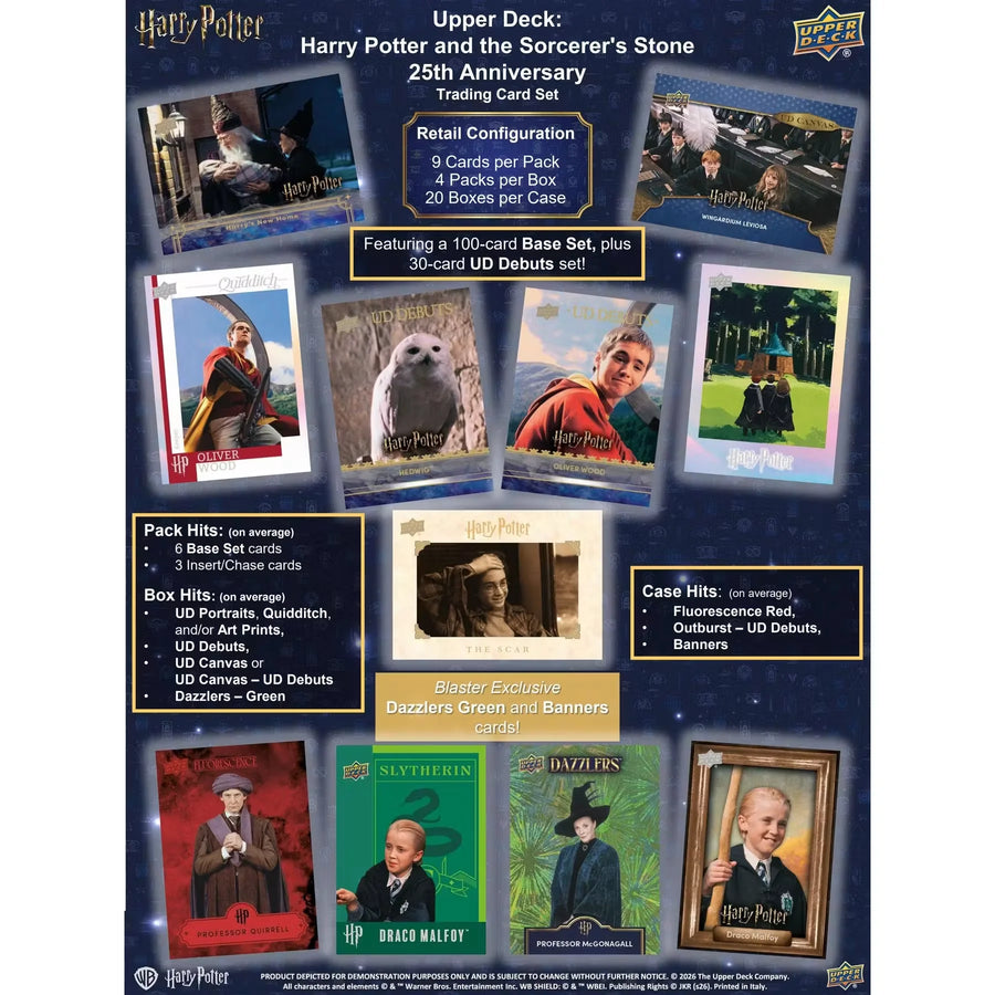 2026 Upper Deck Harry Potter Sorcerer's Stone 25th Anniversary Blaster Case | P5181675