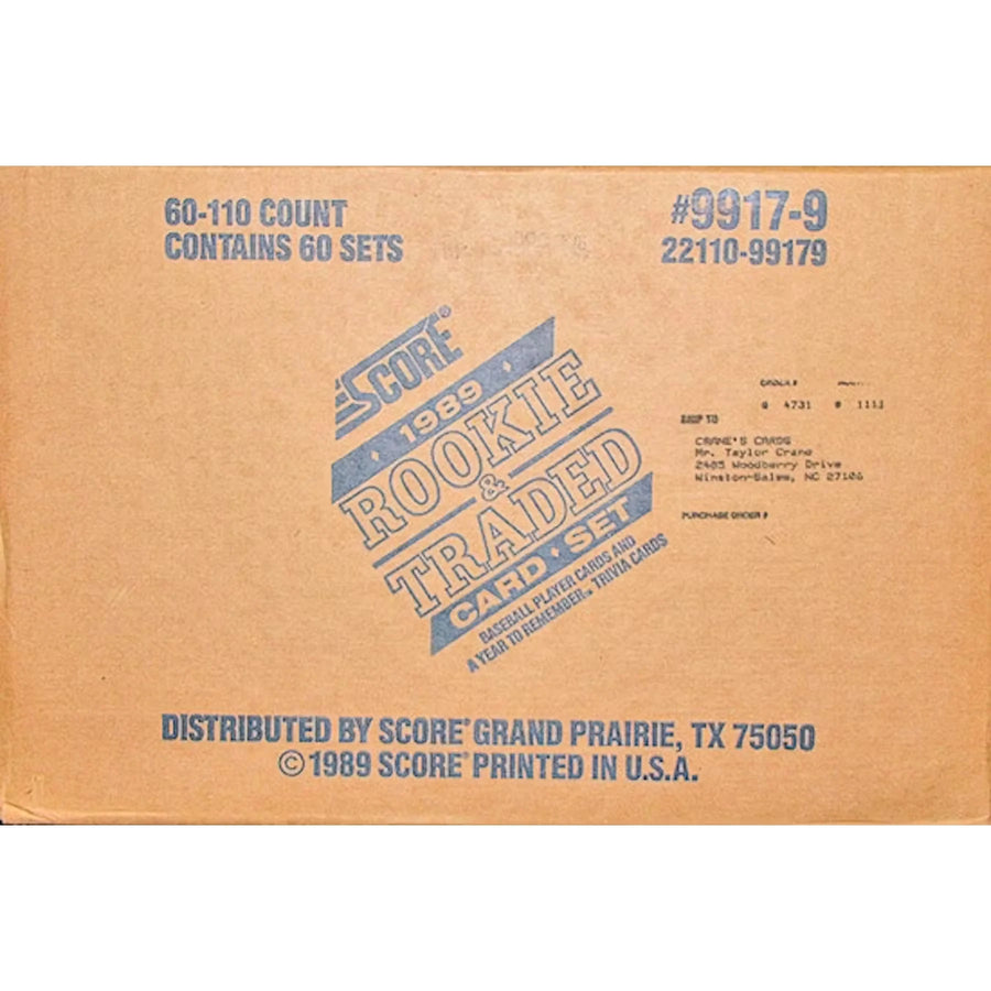 1989 Score Baseball Rookie & Traded Set Case | 60 Sets | P5293662