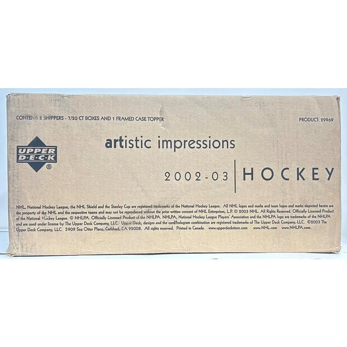 2002-03 Upper Deck Artistic Impressions Hockey Hobby Case | 14 Boxes #29969 | P5406902